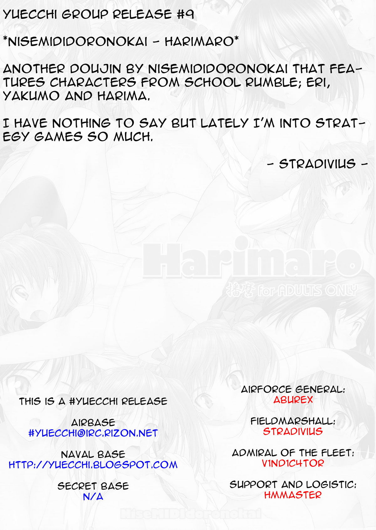 (C67) [NiseMIDIdoronokai (Ishikei)] Harimaro (School Rumble) [English] [Yuecchi] page 15 full