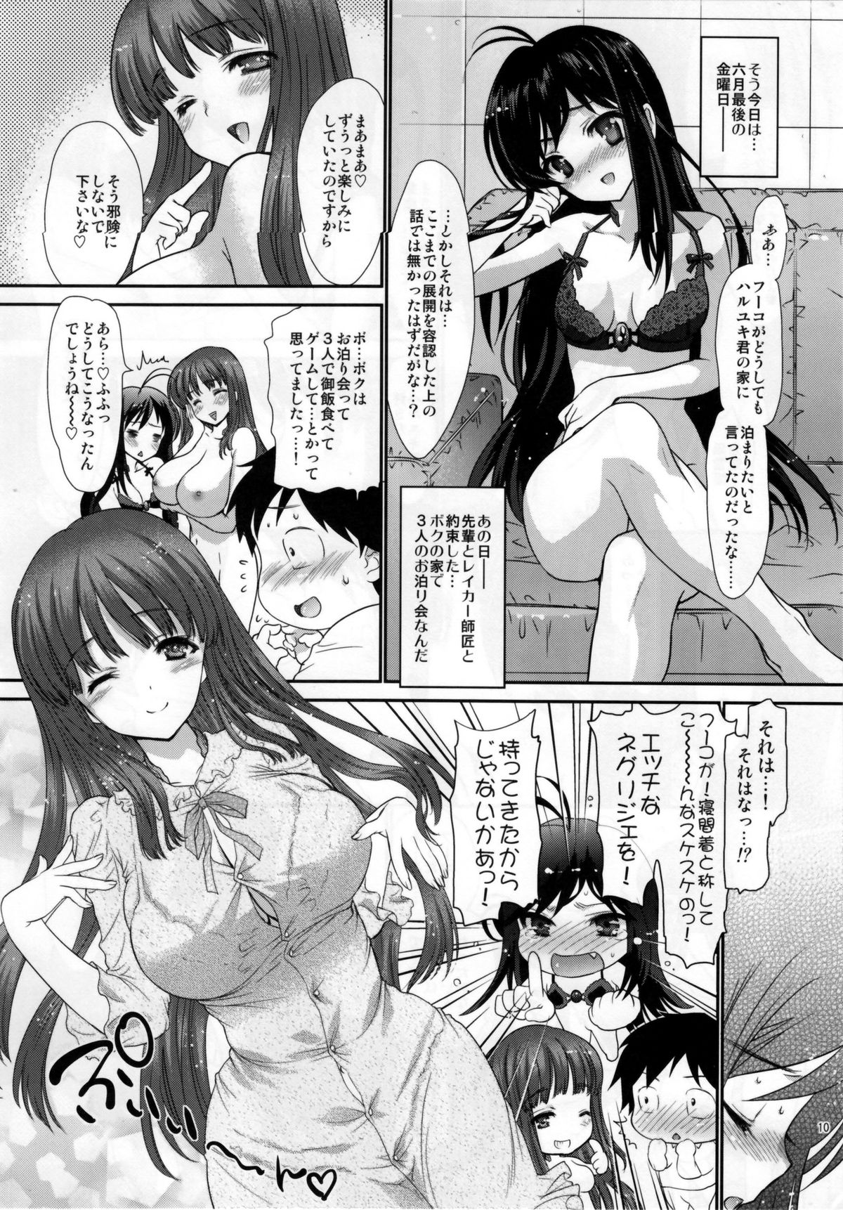 (C82) [Shoujo Gesshoku (Shimao Kazu) Double Accel ~Hontou Wa Eroi Raker Shishou To Chuuni Kawaii Kuroyukihime Senpai~ (Accel World) page 9 full