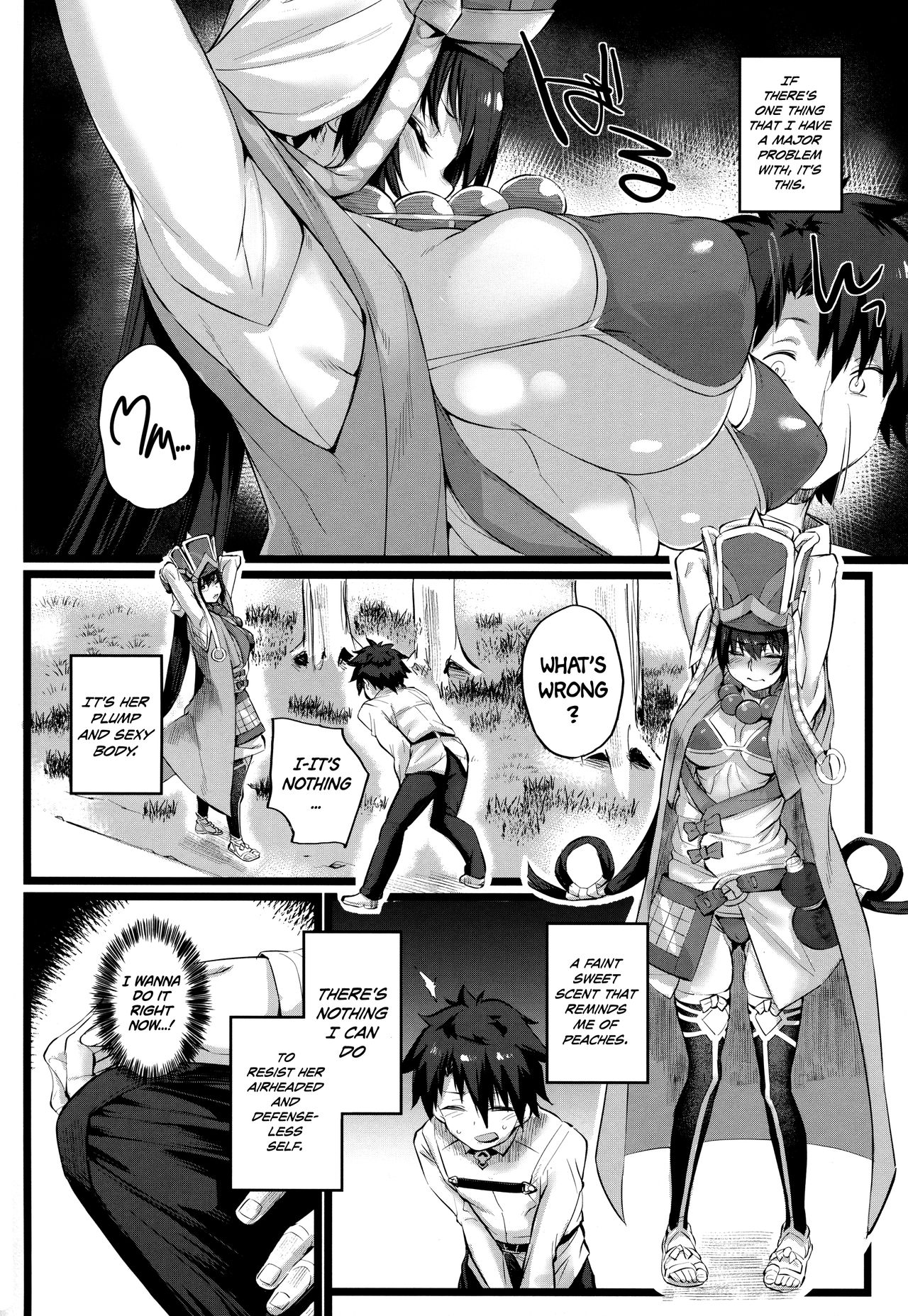 (COMIC1☆13) [Karuwani (Rama)] Nanmokanmo Mujikaku de Muboubi na Sanzou-chan ga Warui. (Fate/Grand Order) [English] =White Symphony= page 3 full