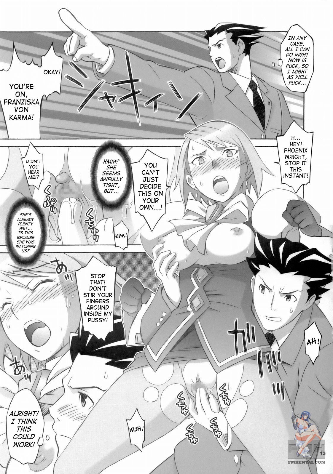 (SC32) [Wagamama Dou (Syowmaru)] Gyakuten Shainban (Ace Attorney) [English] [SaHa] page 12 full