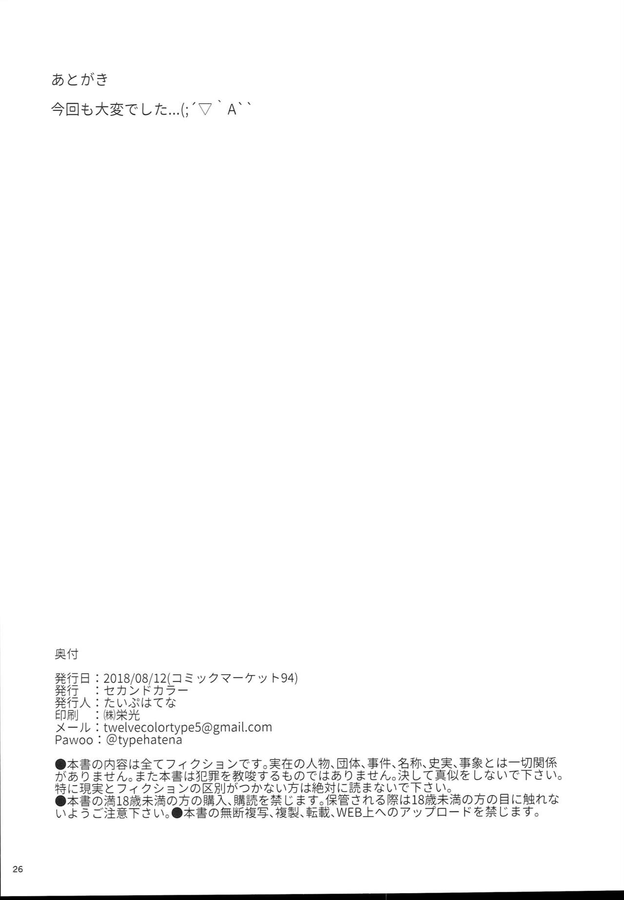 (C94) [2nd color (Typehatena)] Loli Harem Shujinkou ni (Saimin de) Nattemita (Ryuuou no Oshigoto!) page 26 full