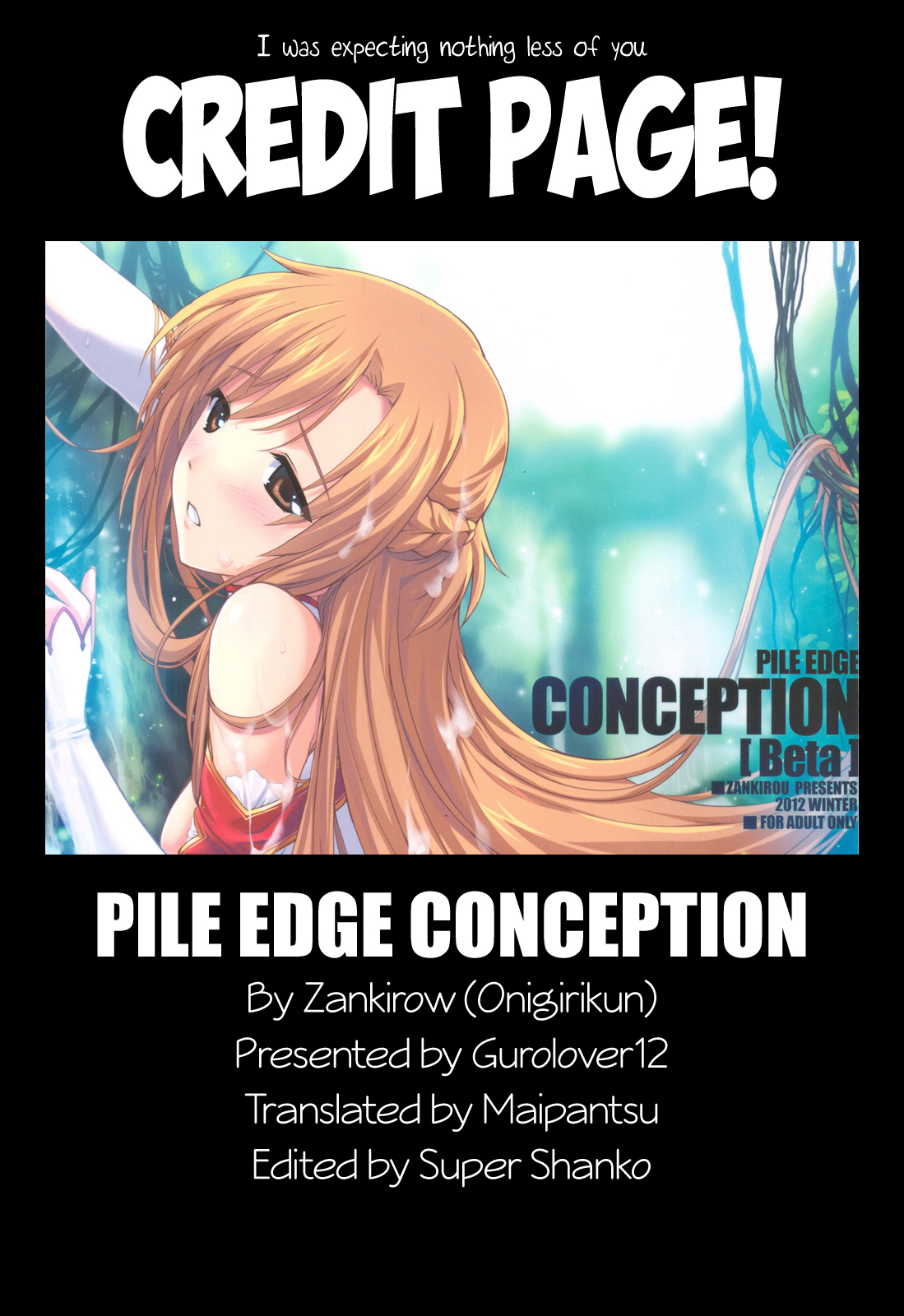 (C83) [Zankirow (Onigirikun)] PILEDGE CONCEPTION [Beta] (Sword Art Online) [English] {Maipantsu} page 32 full