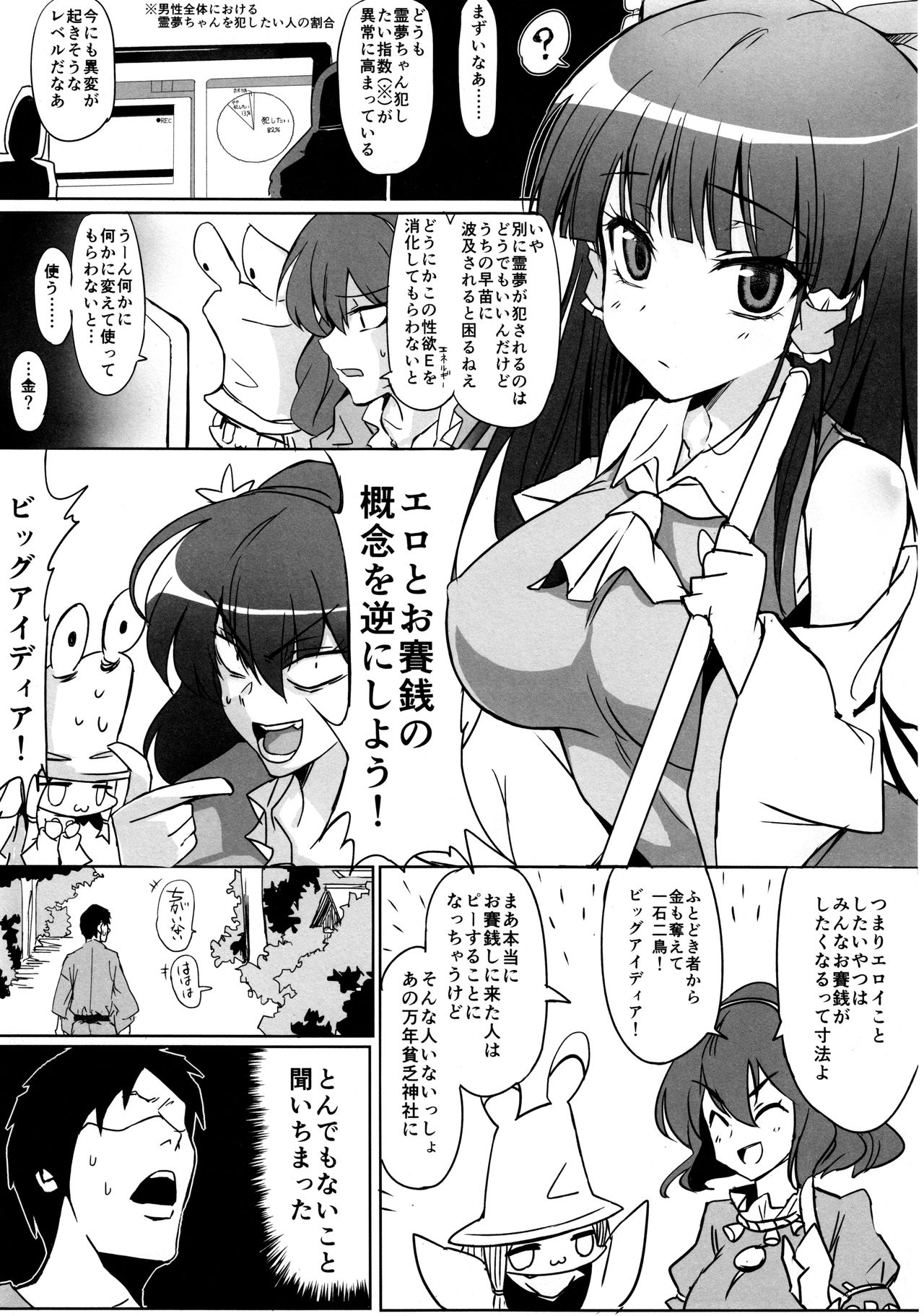 (C86) [Yatsugami Ryouriten (Yatsugami Tenchou)] H de Yorokobu Reimu-chan (Touhou Project) page 4 full