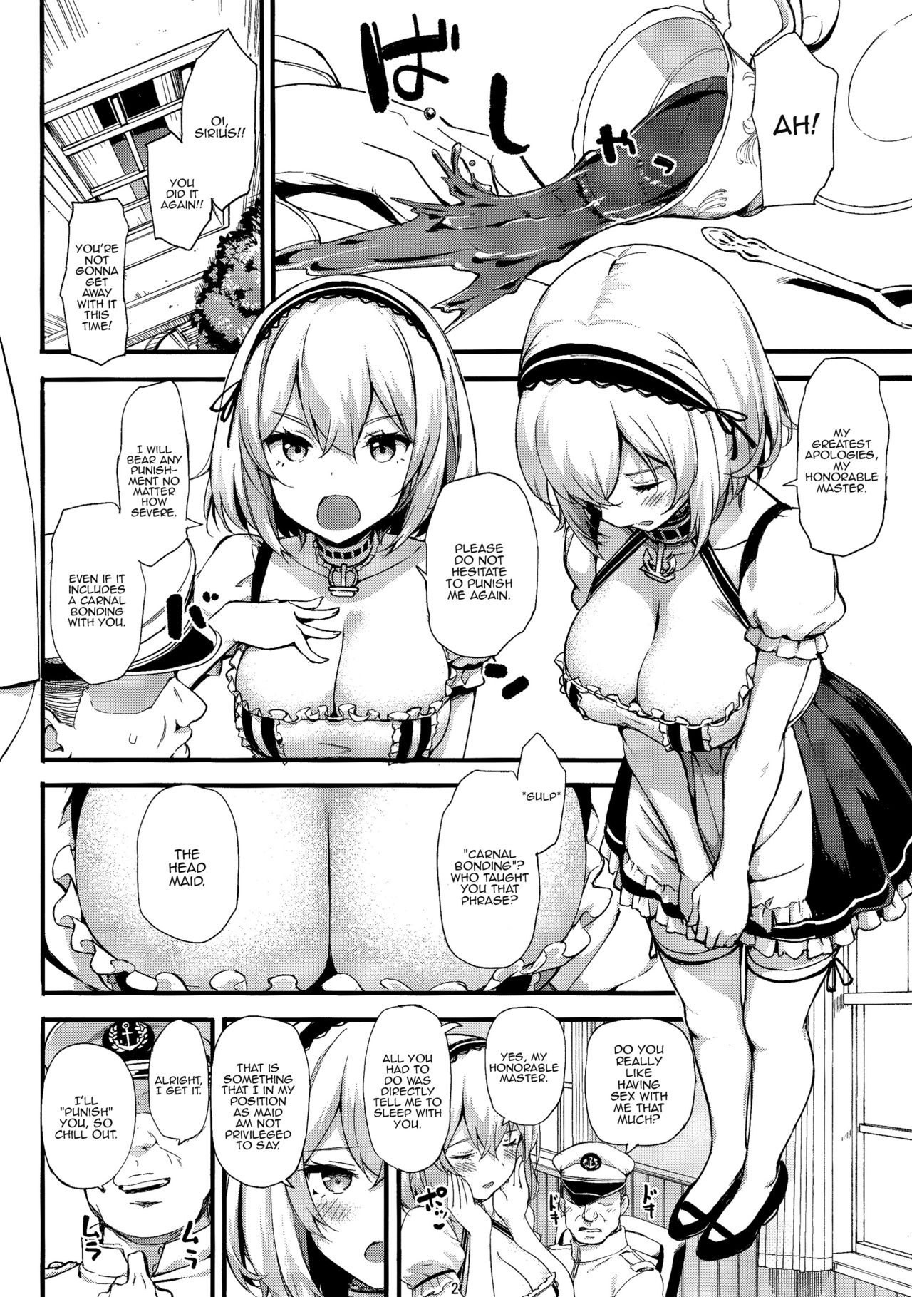 (C97) [Jenoa Cake (TakayaKi)] Oshioki Daisuki Sirius-san | Sirius-san Loves to Get Punished (Azur Lane) [English] [Panatical] page 3 full