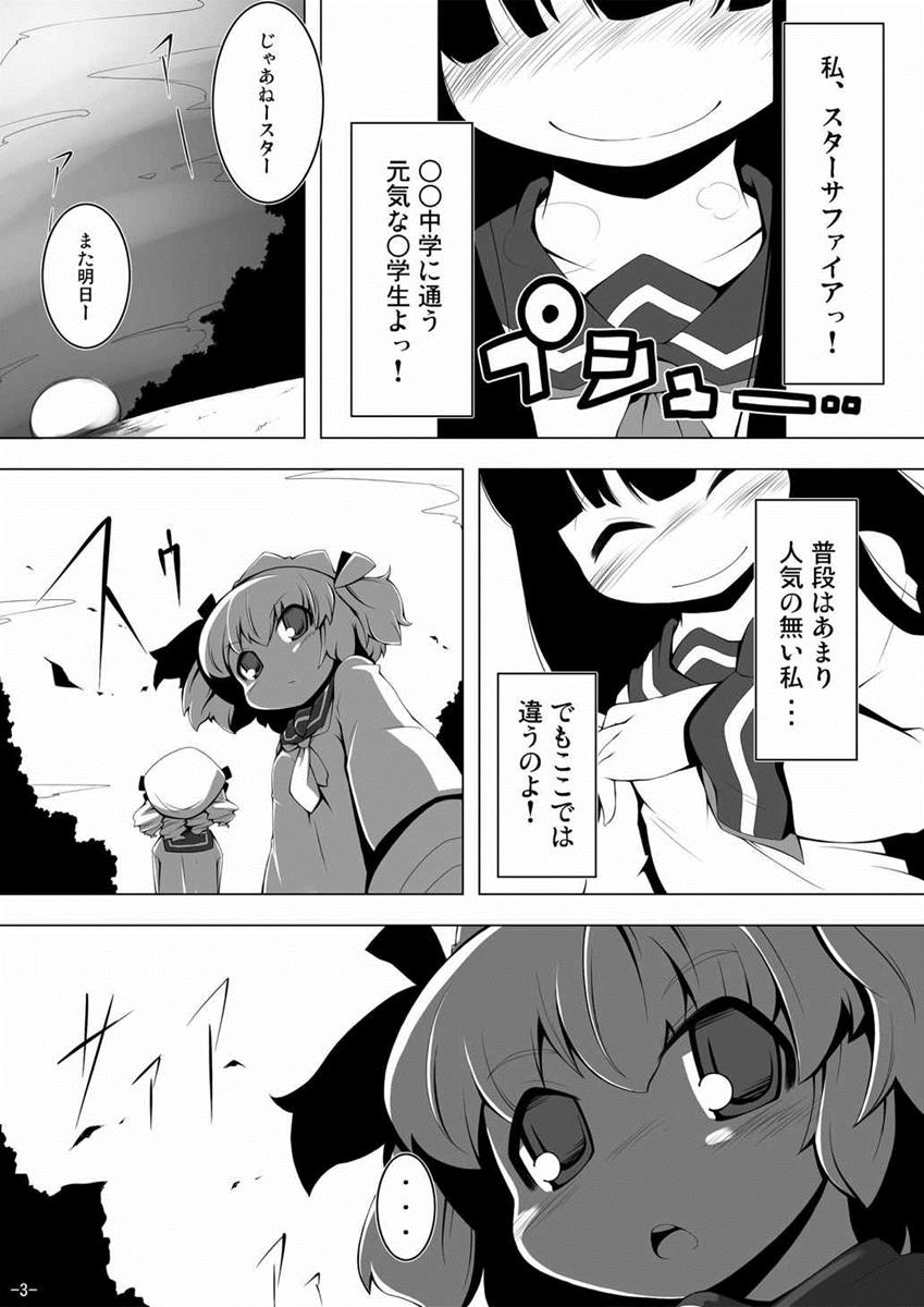 (C81) [Happy Drive! (Yofukashi)] Star-chan Dokidoki Chikan Densha (Touhou Project) page 2 full