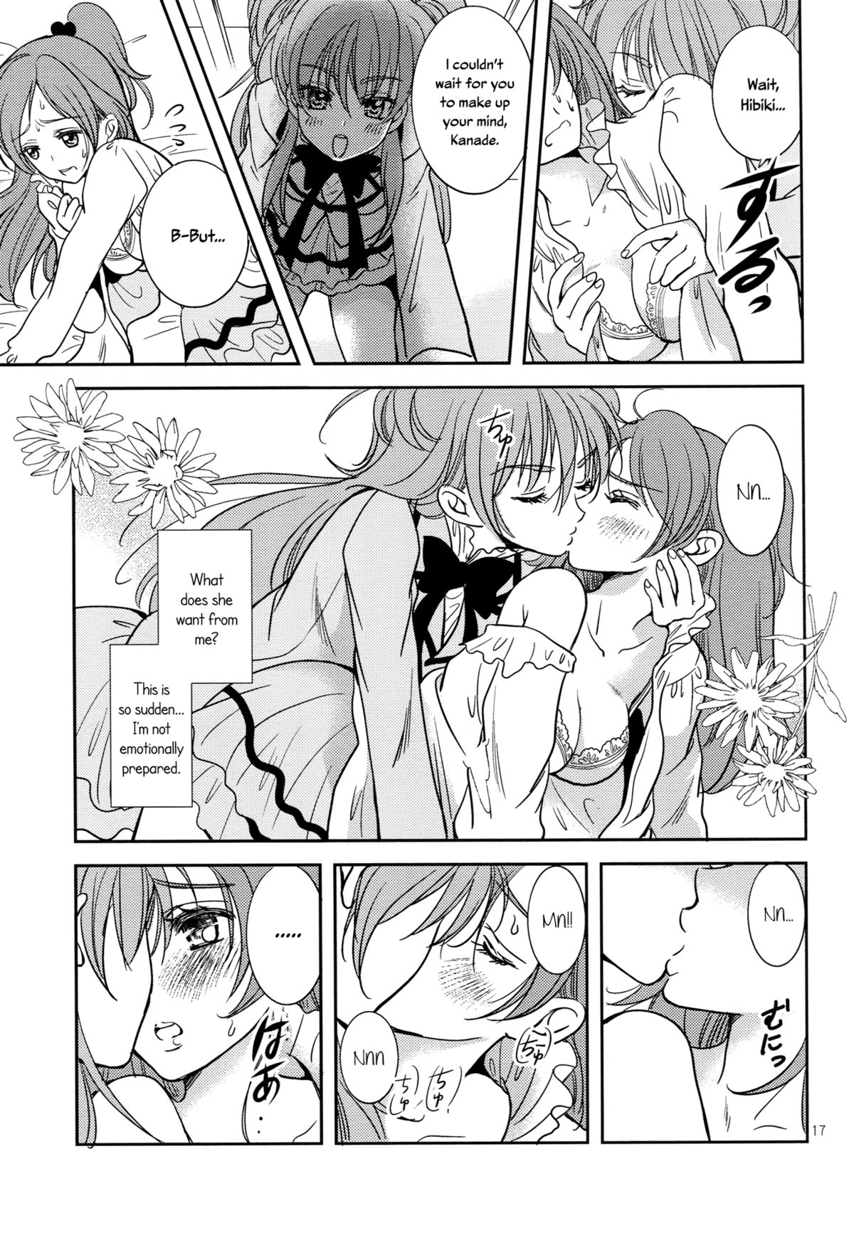 (C83) [Cherry Moon (K-Zima)] Tokimeki no Prelude - Let's Play the Prelude of Love (Suite PreCure!) [English] [Yuri-ism] page 16 full