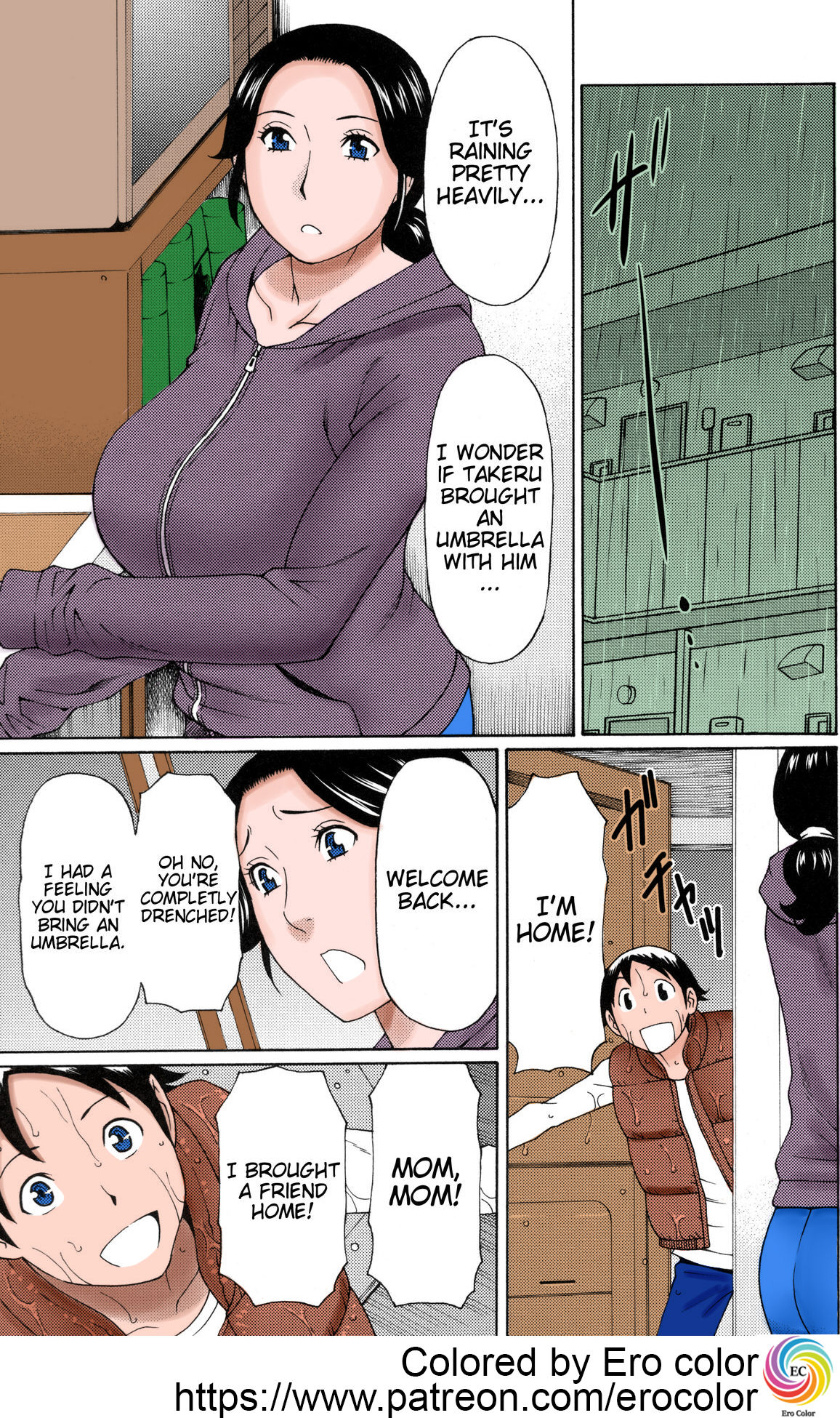 [Takasugi Kou] Ame no Hi no Gogo A Rainy Day's Afternoon (Ureta Karada no Hatsujouki)[English][Decensored][Colorized][Erocolor] page 1 full