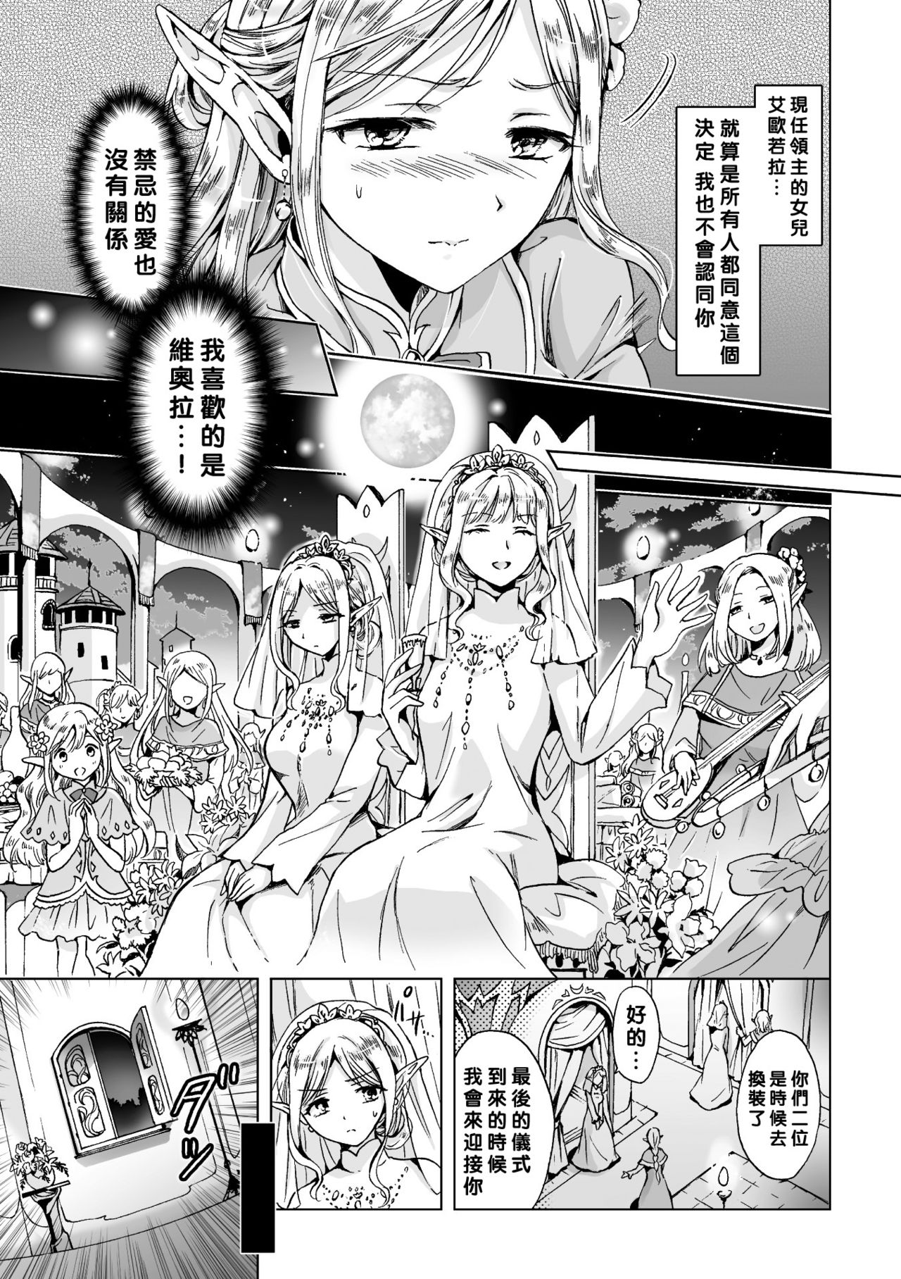 [Mira] Elf ~Tsuki no Mahou~ (2D Comic Magazine Yuri Ninshin Vol. 3) [Chinese] [沒有漢化] [Digital] page 6 full