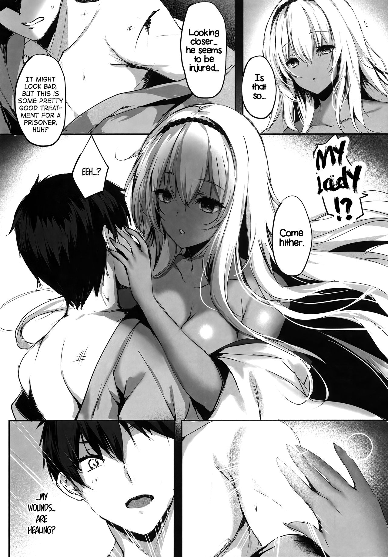 (C97) [Kanden Shoujo Chuuihou (Mafuyu)] Hebigami no Miko Ni [English] [benlisquare+frog] page 8 full