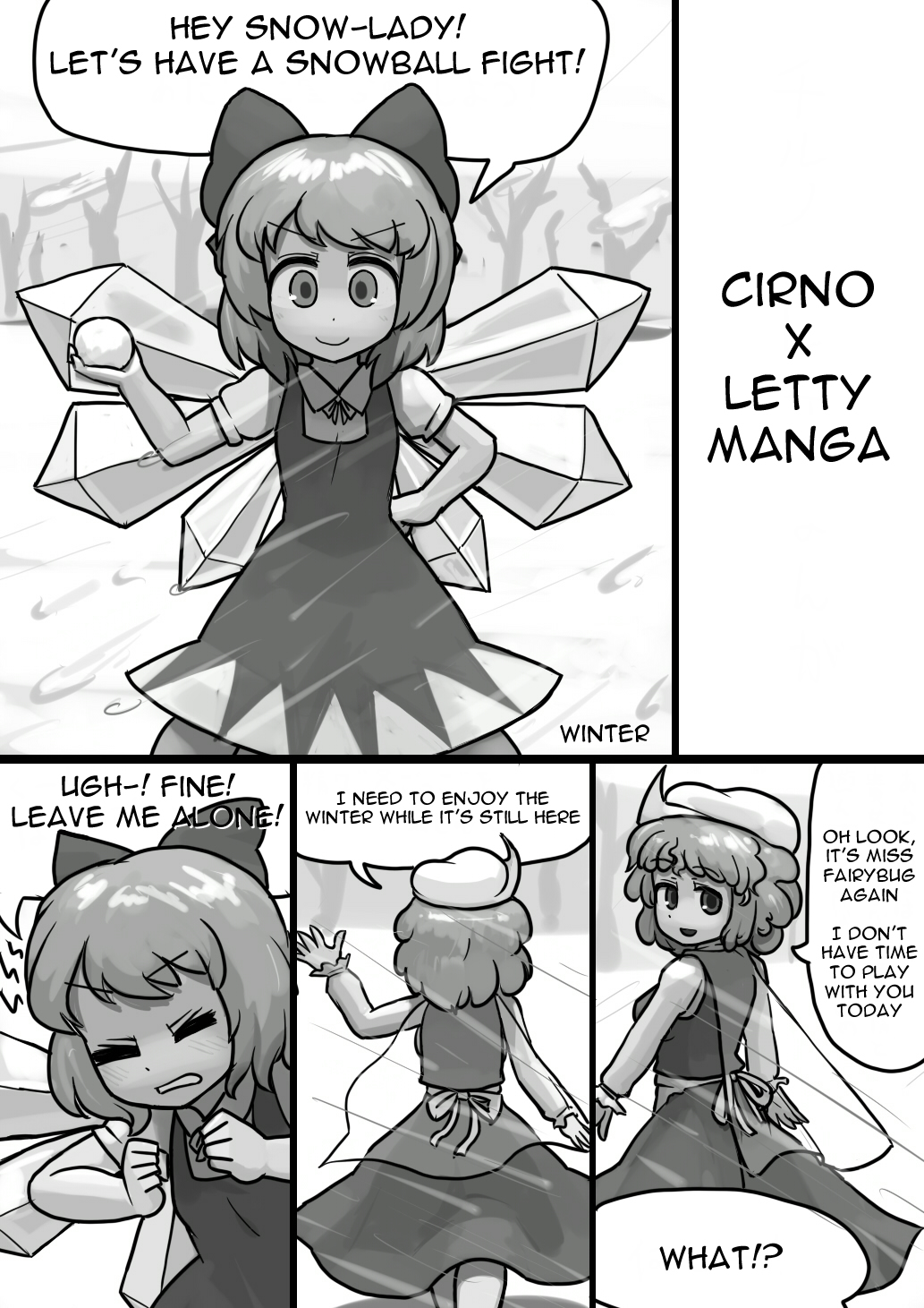 [Ninniku(Kari)] Chinko Cirno x Futsuu Letty no Suikan Manga (Touhou Project) [English] page 1 full