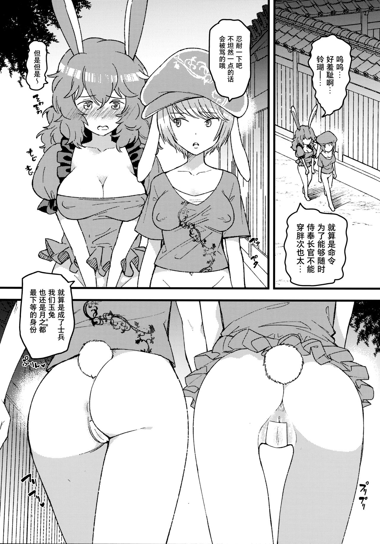 (Reitaisai 14) [Komorikiri. (Urin)] No pants rabbit (Touhou Project) [Chinese] [Kanade汉化组] page 3 full