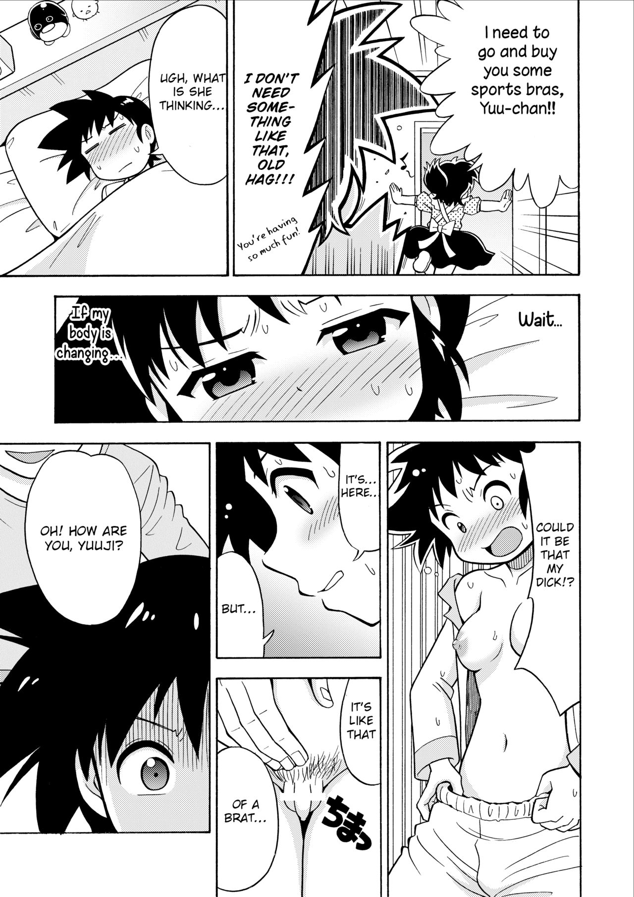 [Yoshida Gorou Shoukai (Yoshida Gorou)] Influenza Nyotaika-gata [English] [Otokonoko Scans] [Digital] page 9 full