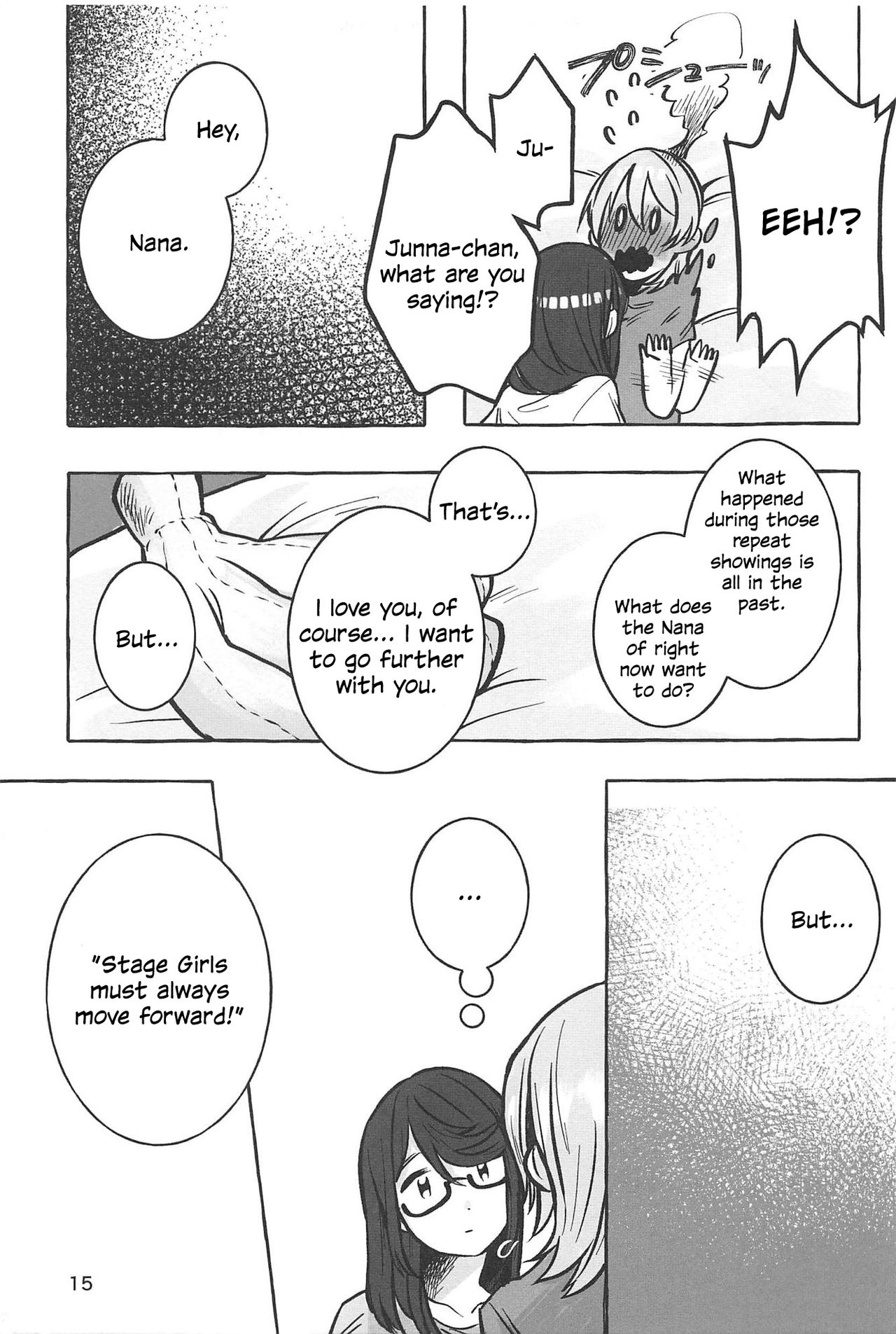 (Girls Love Festival 25) [chabochaboseinikuten (chabo)] manimani (Shoujo Kageki Revue Starlight) [English] page 14 full