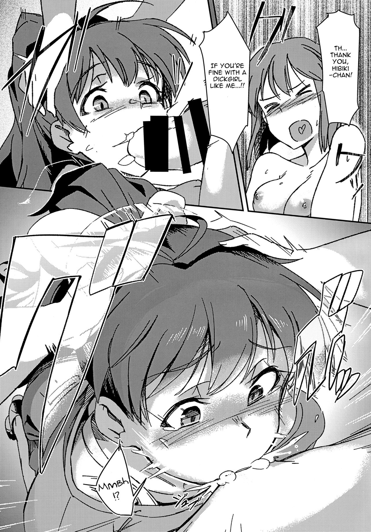 (C90) [Suimitsutou Koubou (Momo no Suidousui)] Yuki Chinpo - Futanari Yukiho ga Hibiki o Otosu Hon (THE IDOLM@STER) [English] page 10 full
