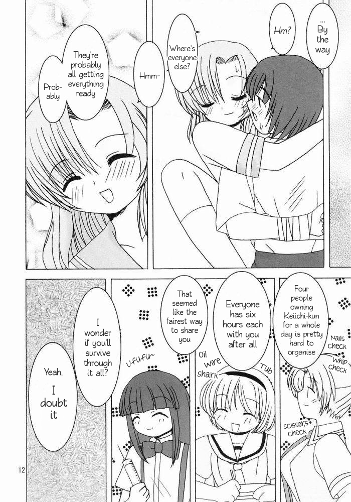 (Higurashi no Sato) [Nagasaki-inter (Masutabe Kokemaru, Sou Akiko)] Shin Hinamizawa Batsu Game Funsou Ichi (Higurashi no Naku Koro ni) [English] [AkazaChan] page 11 full