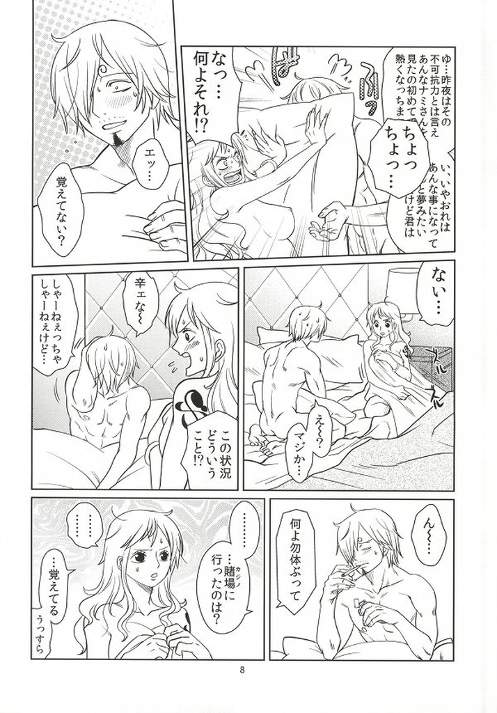 (C86) [Mamiana Paradise (Kuri)] Himitsu no Koi Wazurai (One Piece) page 6 full