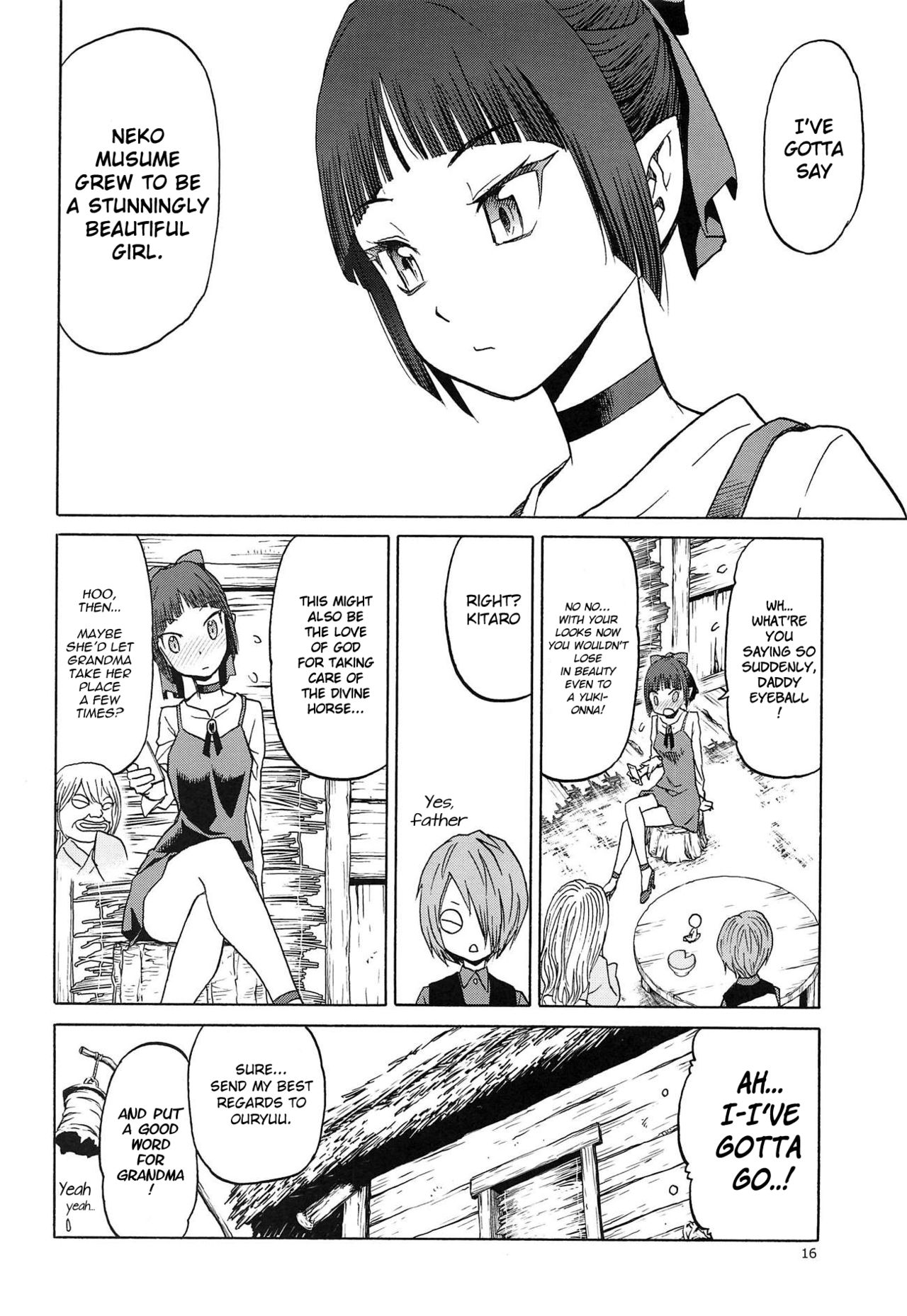 (C94) [Wakuwaku Doubutsuen (Tennouji Kitsune)] Uma to Neko (Gegege no Kitarou) [English] {Mant} page 15 full