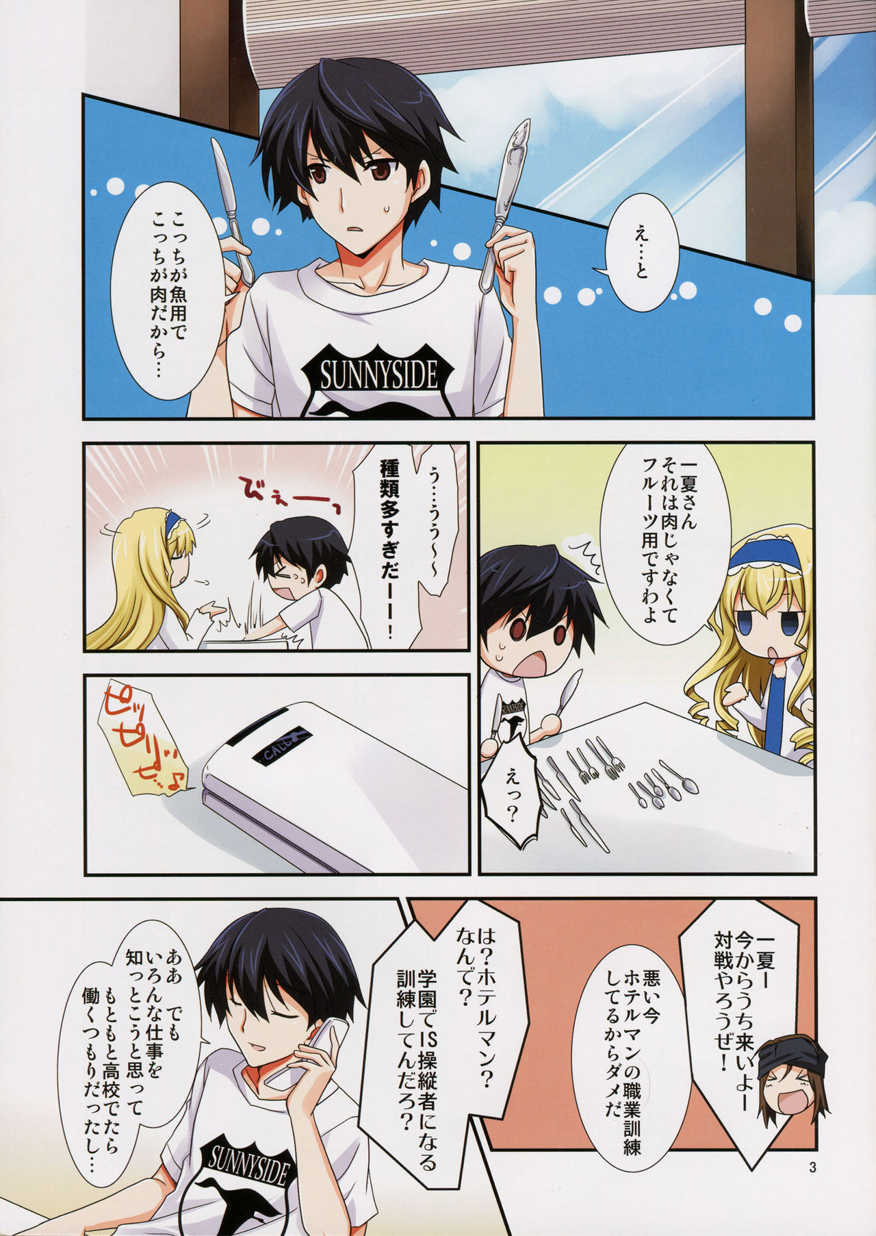 (C82) [Chagashi Saiban (Yamabuki Mook)] Lesson! (IS <Infinite Stratos>) page 4 full