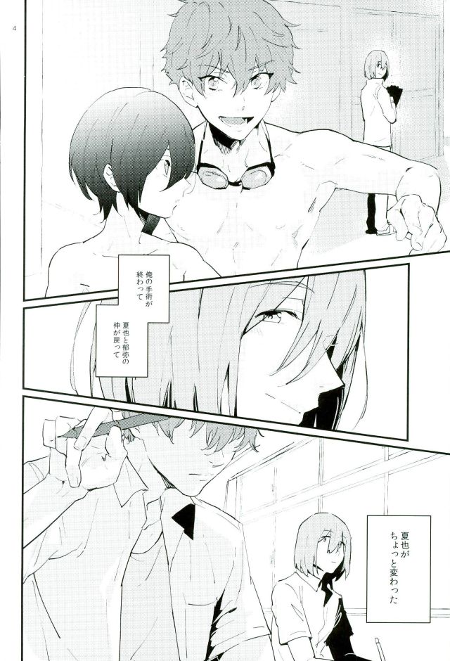 (C90) [Phlodexy (Yamano)] Tarisaretari (High☆Speed! Free! Starting Days) page 3 full