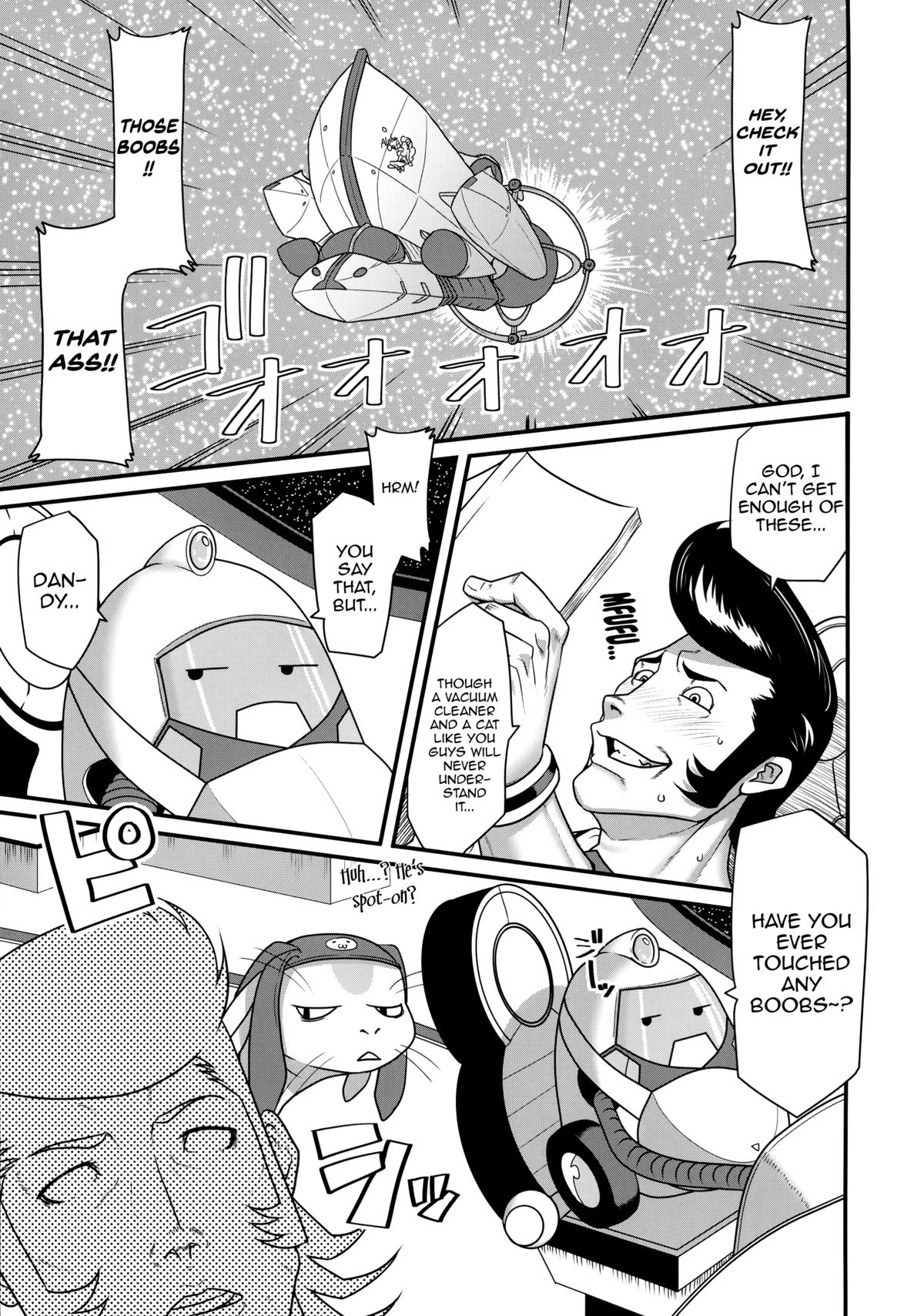 (C86) [Fatboy (Kamina Koharu)] Bitch to Doutei no Sensou jan yo | War of the Cherry & Bitch, Baby (Space Dandy) [English] [biribiri] page 3 full