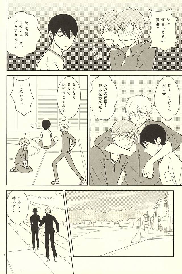 (SUPERKansai21) [Ponte Vecchio (Byuessan)] Karada Sokutei (Free!) page 3 full