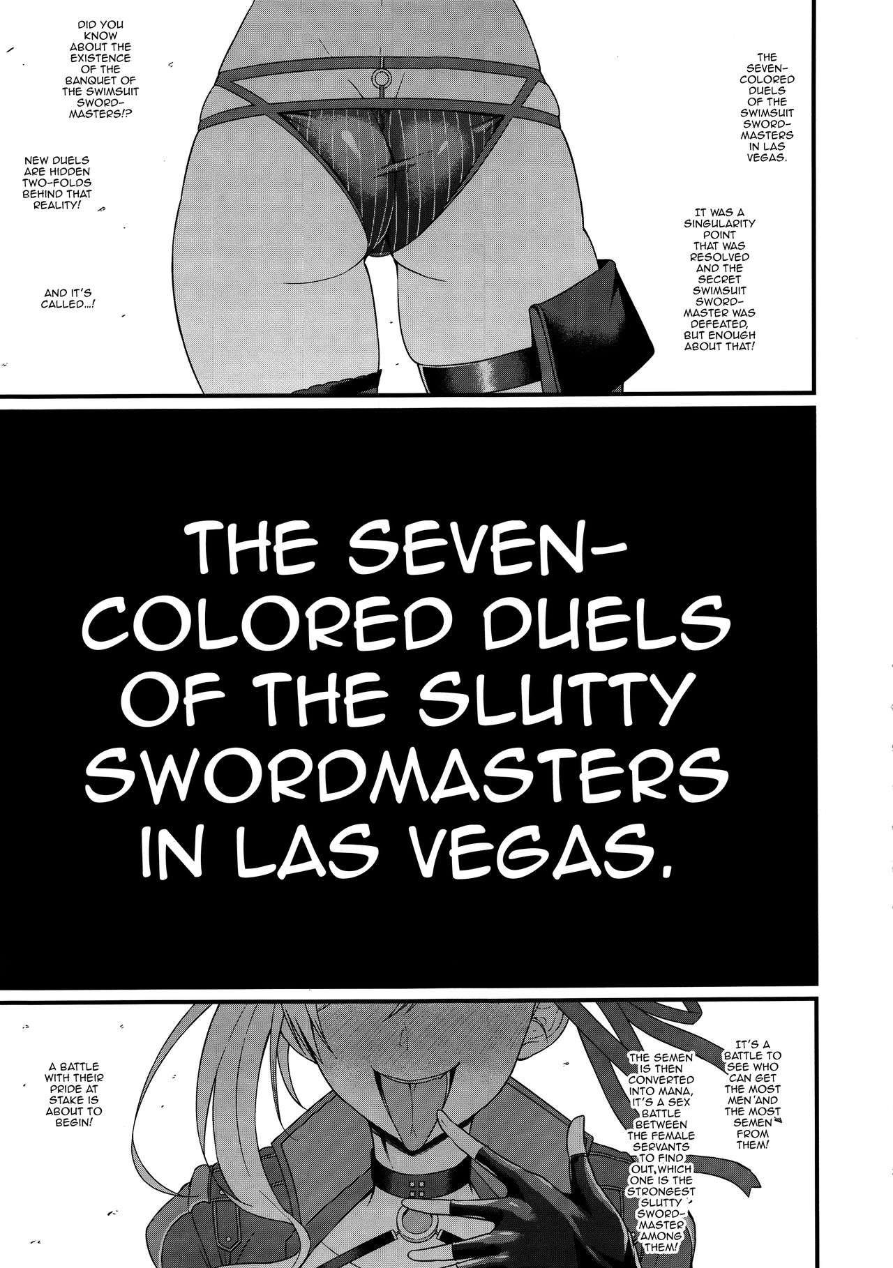 (C97) [Digianko (Ankoman)] Las Vegas Bitch Kengou Sex Nanairo Shoubu | The Seven Colored Duels of the Slutty Swordmasters in Las Vegas (Fate/Grand Order) [English] page 2 full