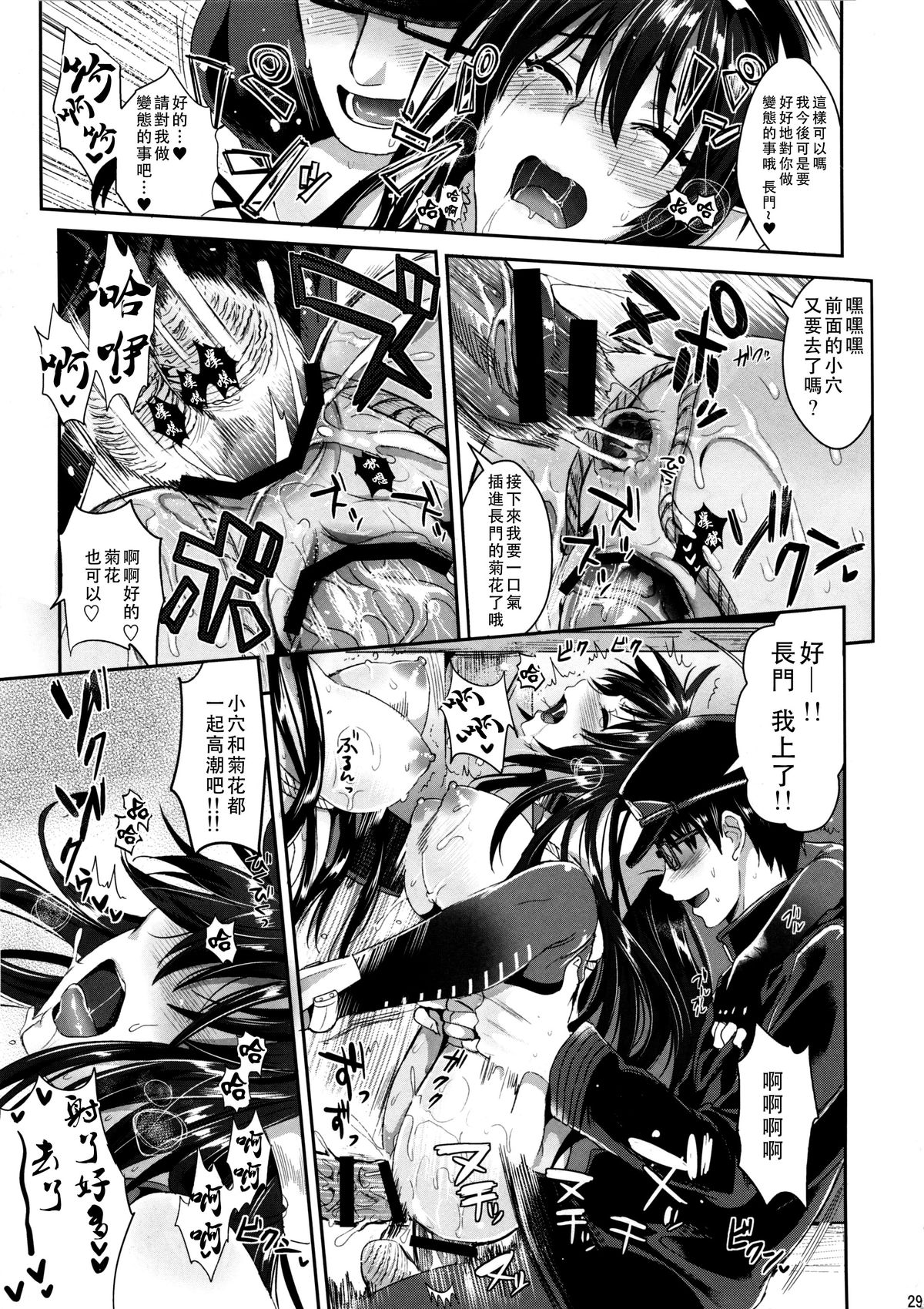 (C87) [YURIRU-RARIKA (Kojima Saya, Lazu)] Senkan Nagato to Hentai Teitoku (Sono Ni) (Kantai Collection -KanColle-) [Chinese] [无毒汉化组 X 屏幕脏了汉化组] page 28 full