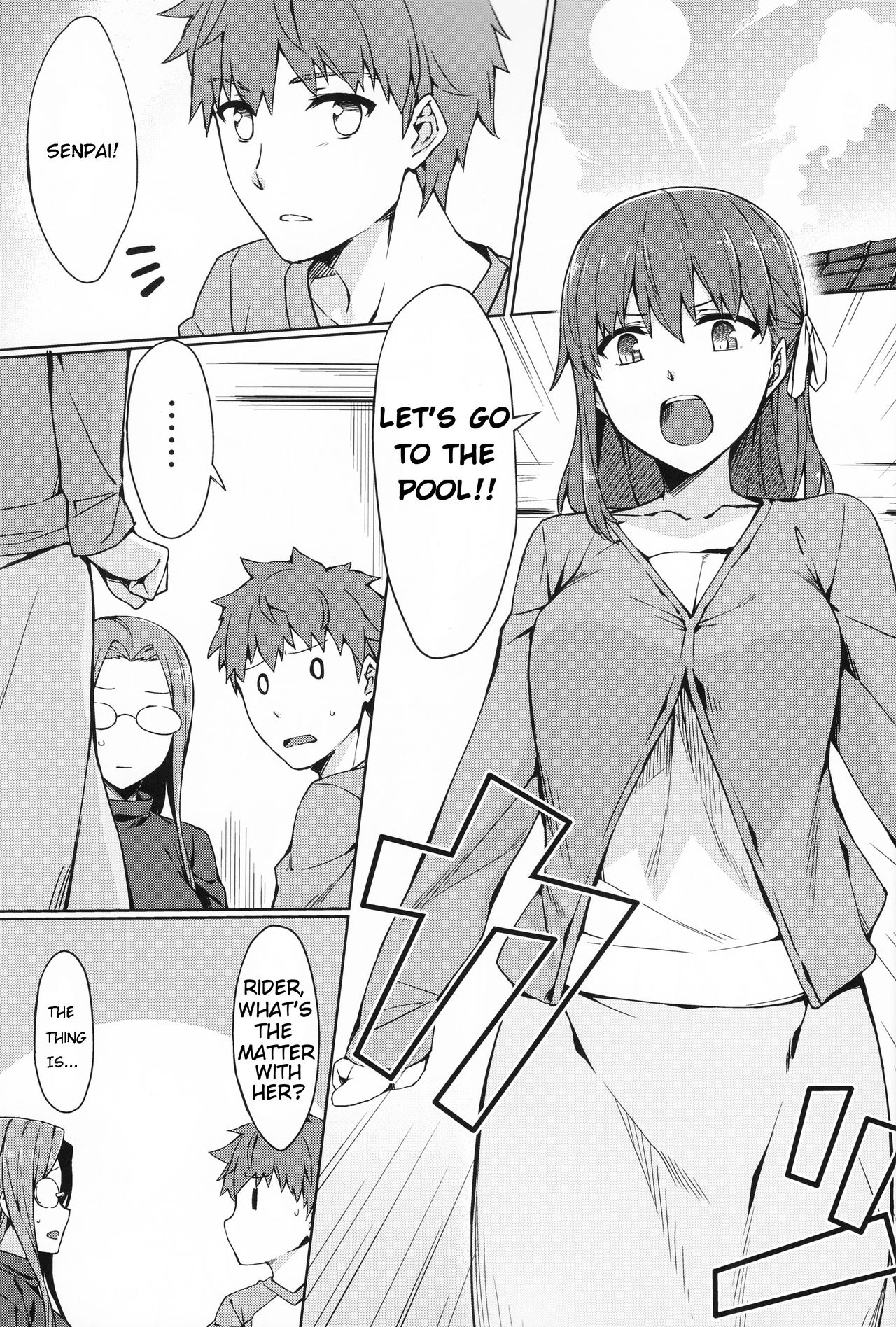 (C90) [S.S.L (Yanagi)] Rider-san to Kyouei Mizugi. | Rider-san and Swimsuit (Fate/stay night) [English] [NinjaProVI] page 2 full