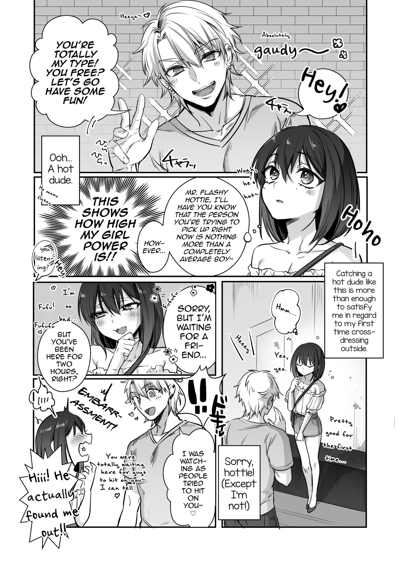 [NUH (Morino Bambi)] Shoshinsha Josou Danshi ♂ o Mesuochi Sasetemita! [English] [mysterymeat3] [Digital] page 7 full