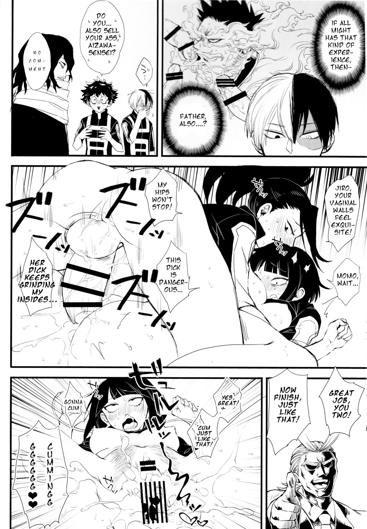 (Douyara Deban no Youda! 16) [Mekao (Den Meka)] Yaomomo Chin Ranbu | Momo's Dick Rampage (Boku no Hero Academia) [English] page 5 full