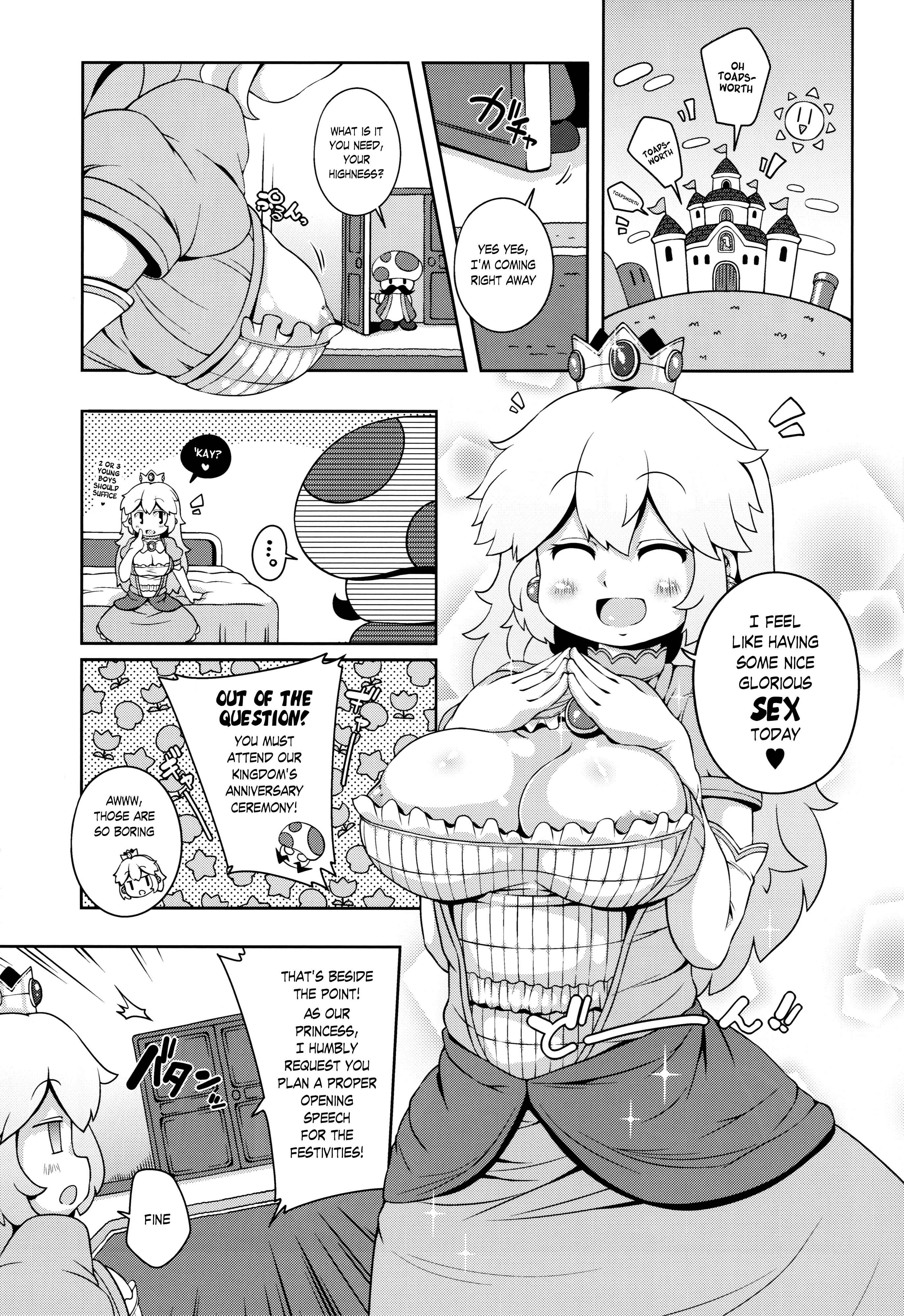 (C87) [Watosato (Sugiura Sen)] SUPER BITCH WORLD (Super Mario Bros.) [English]  {risette-translations} page 2 full