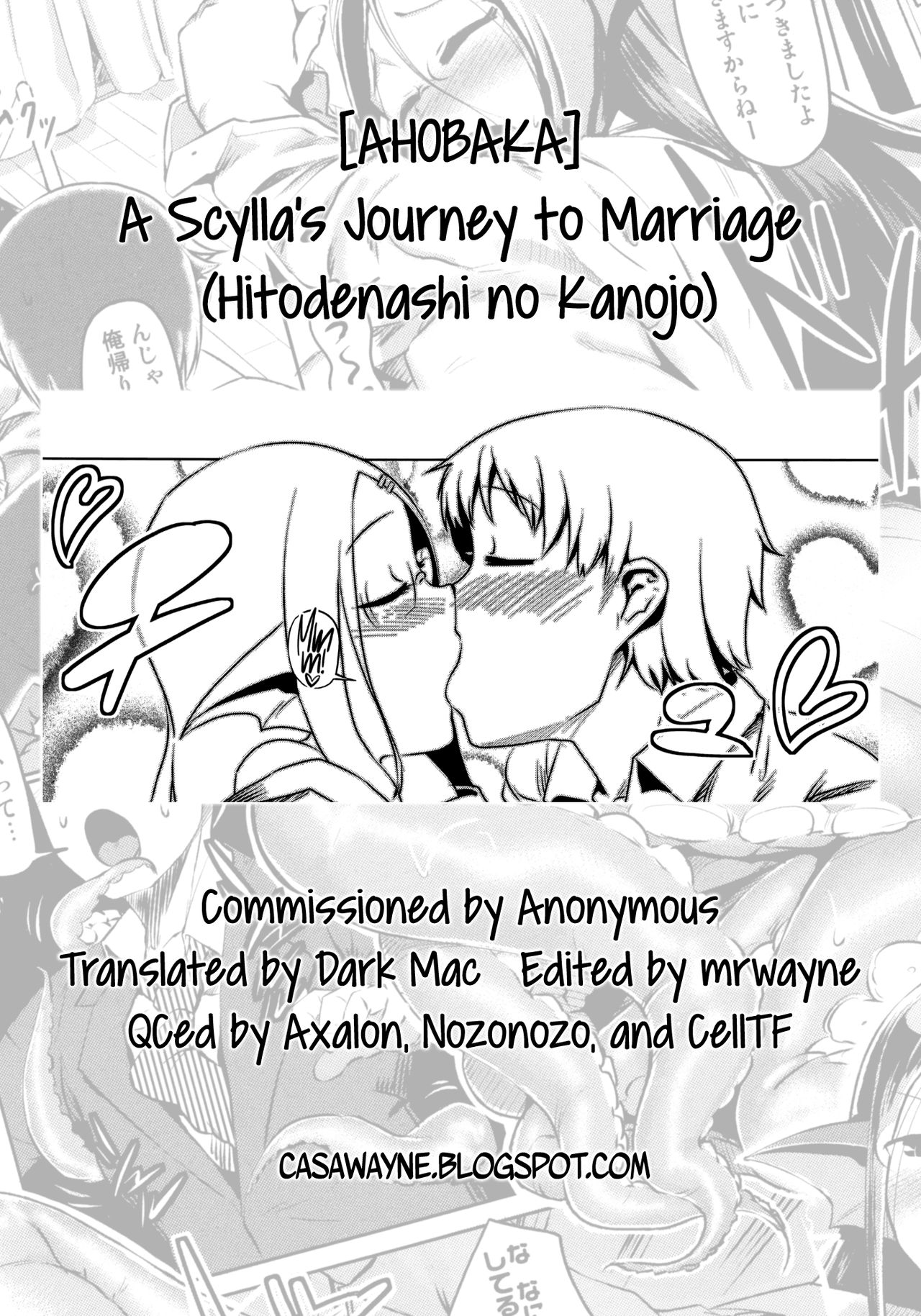 [AHOBAKA] Scylla na Kanojo no Konkatsu Jijou | A Scylla's Journey to Marriage (Hitodenashi no Kanojo) [English] =Dark Mac + CW= page 26 full