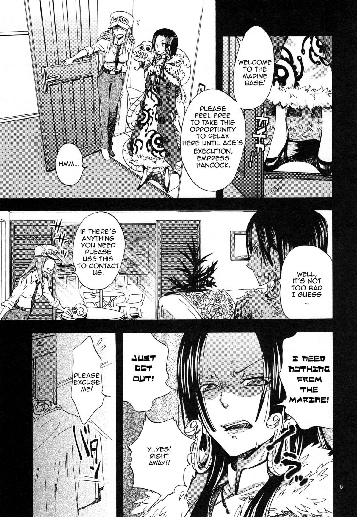 (COMIC1☆4) [Kurione-sha (YU-RI)] Hebihime-sama Goranshin desu! 3 (ONE PIECE) [English] {doujin-moe.us} page 4 full