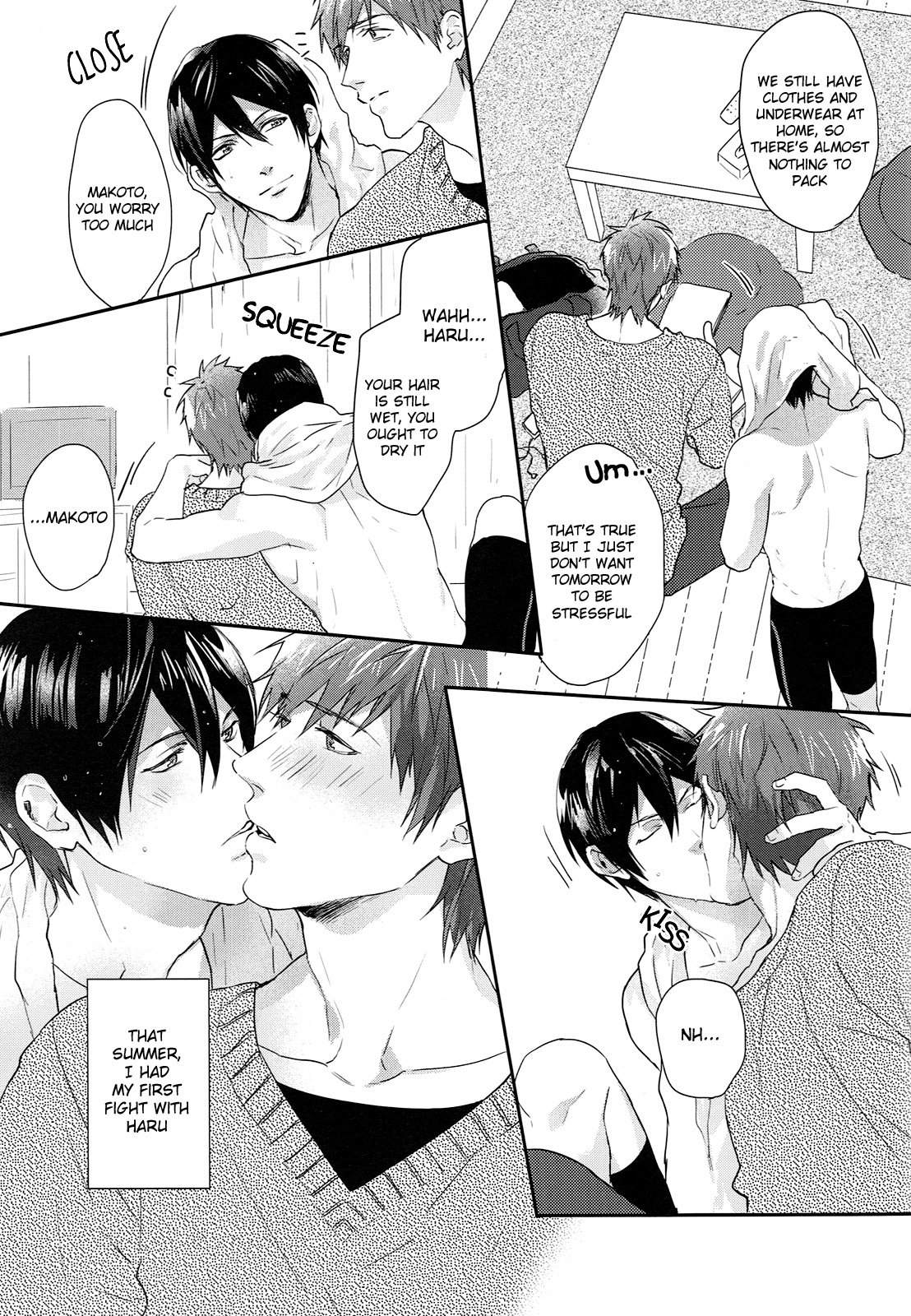 (C87) [SAKEPAPA (Ooki)] Yoru wa Oshizuka ni | The Silent Night (Free!) [English] [Holy Mackerel] page 4 full