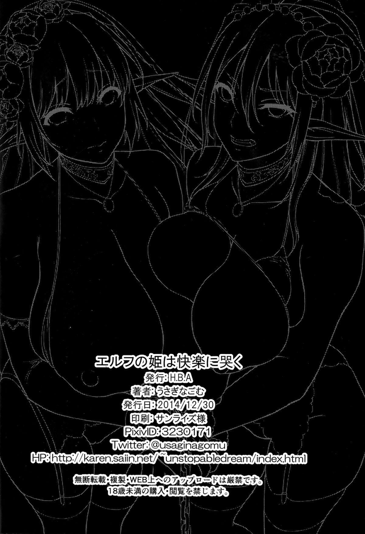 (C87) [H.B.A (Usagi Nagomu)] Elf no Hime wa Kairaku ni Naku [English] [Facedesk] page 41 full