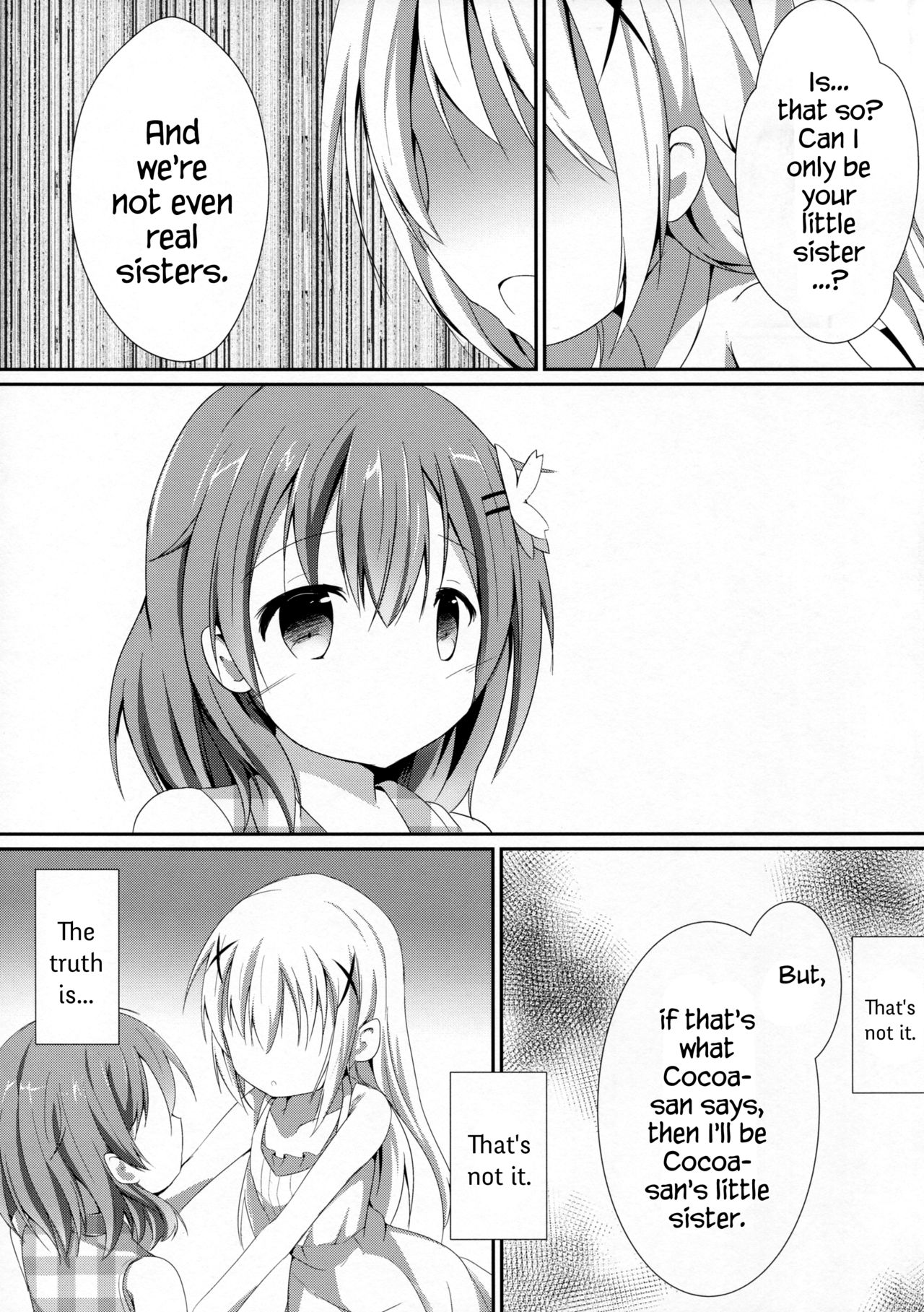 (COMIC1☆10) [Atelier Hinata (Hinata Yuu)] Sister or Not Sister?? (Gochuumon wa Usagi desu ka?) [English] {Hennojin} page 8 full