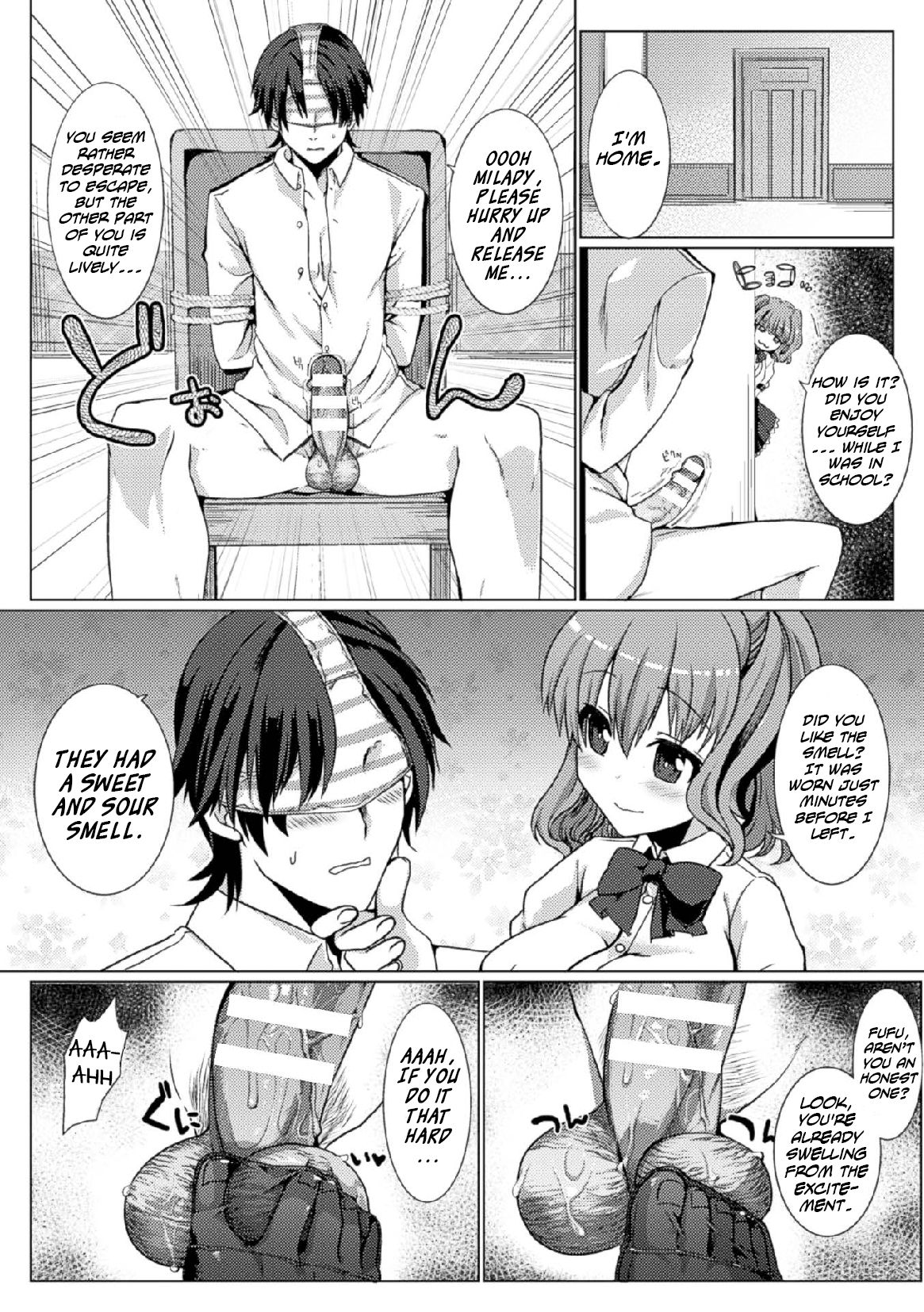 [Nachisuke] The Perverted Butler Loves Panties!? (2D Comic Magazine Tamazeme Choukyou de Kuppuku Shasei Iki! Vol. 1) [English] {Hennojin} [Digital] page 12 full