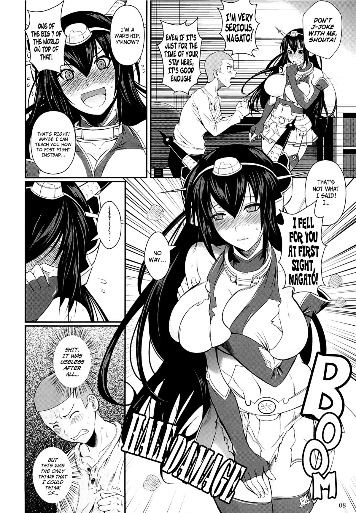 (C85) [Shoot The Moon (Fuetakishi)] Nagato Drops (Kantai Collection) [English] =TV + Afro= page 8 full