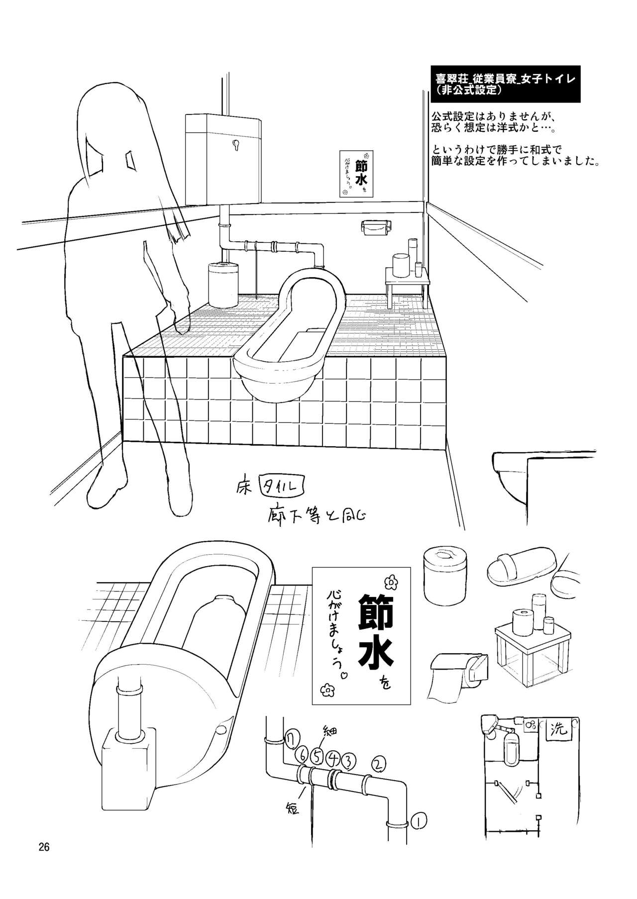 [Juicy Fruits (Satomi Hidefumi)] Bou Onsen Ryokan Juugyouin Toilet Tousatsu (Hanasaku Iroha)[Digital] page 26 full