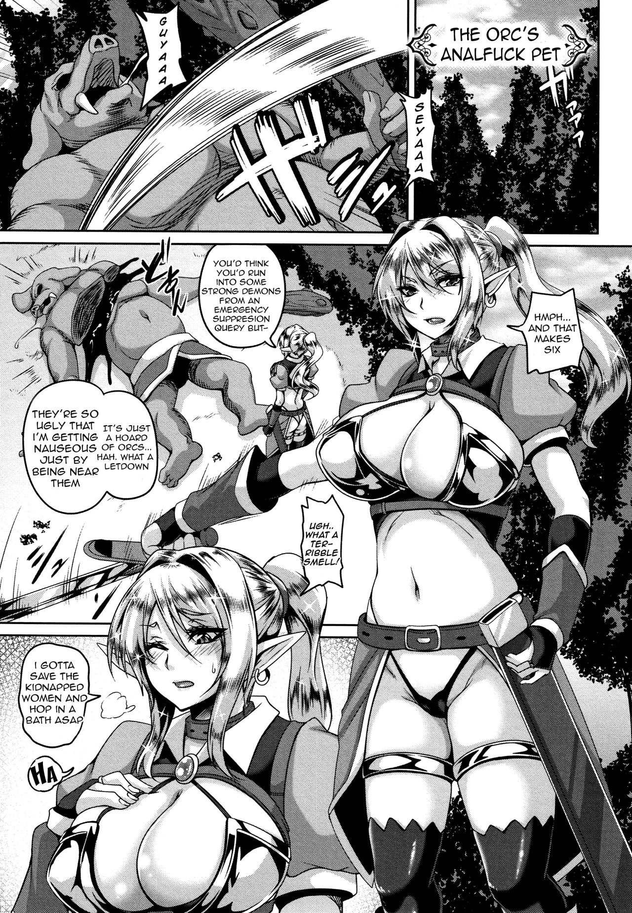 [Kazuhiro] Orc Senyou Aigan Anelf | The Orc's Analfuck Pet (Aijou no Injoku Elf) [English] [Stopittarpit] page 1 full