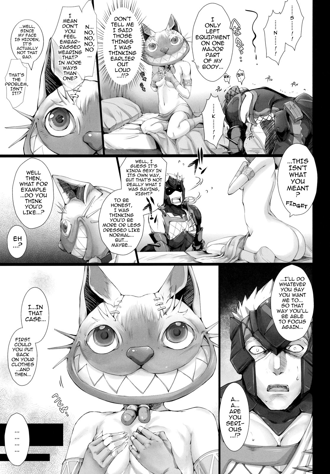 (C79) [UDON-YA (Kizuki Aruchu, ZAN)] Monhan no Erohon 10 (Monster Hunter) [English] [Decensored] page 8 full