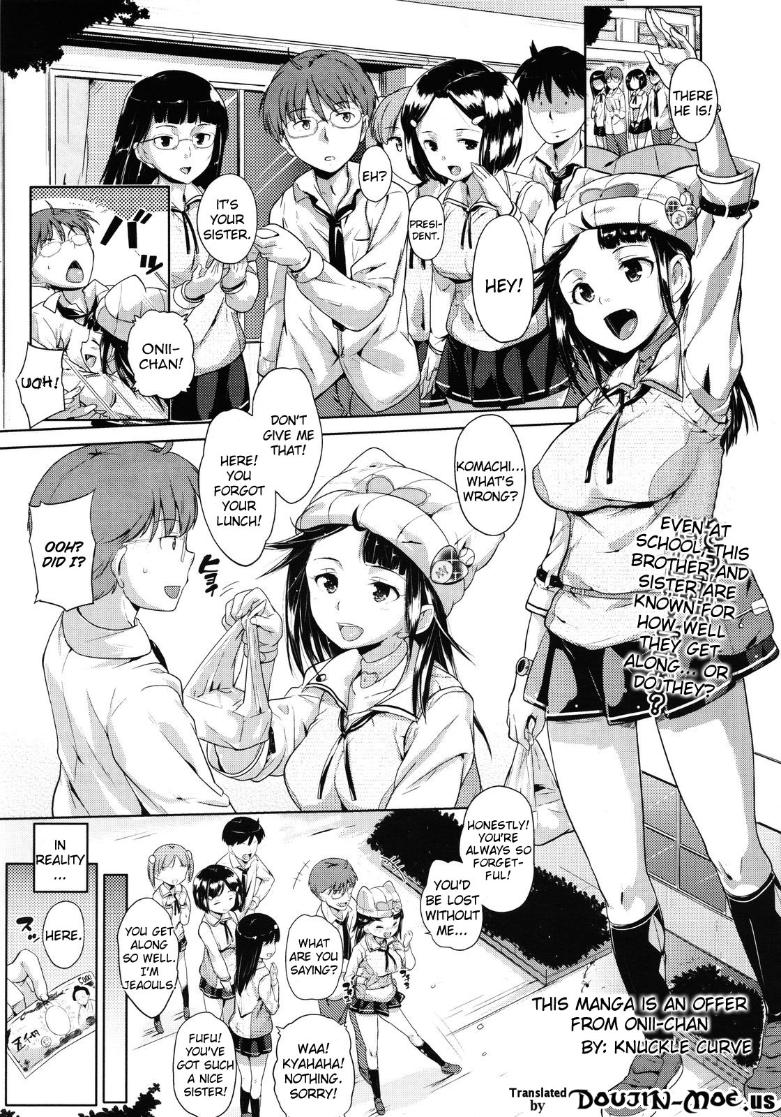 [Knuckle Curve] Kono Manga wa Onii-chan no Teikyou de Ookuri Shimasu | This Manga is an Offer From Onii-chan (COMIC Megastore 2012-01) [English] {doujin-moe.us} page 1 full