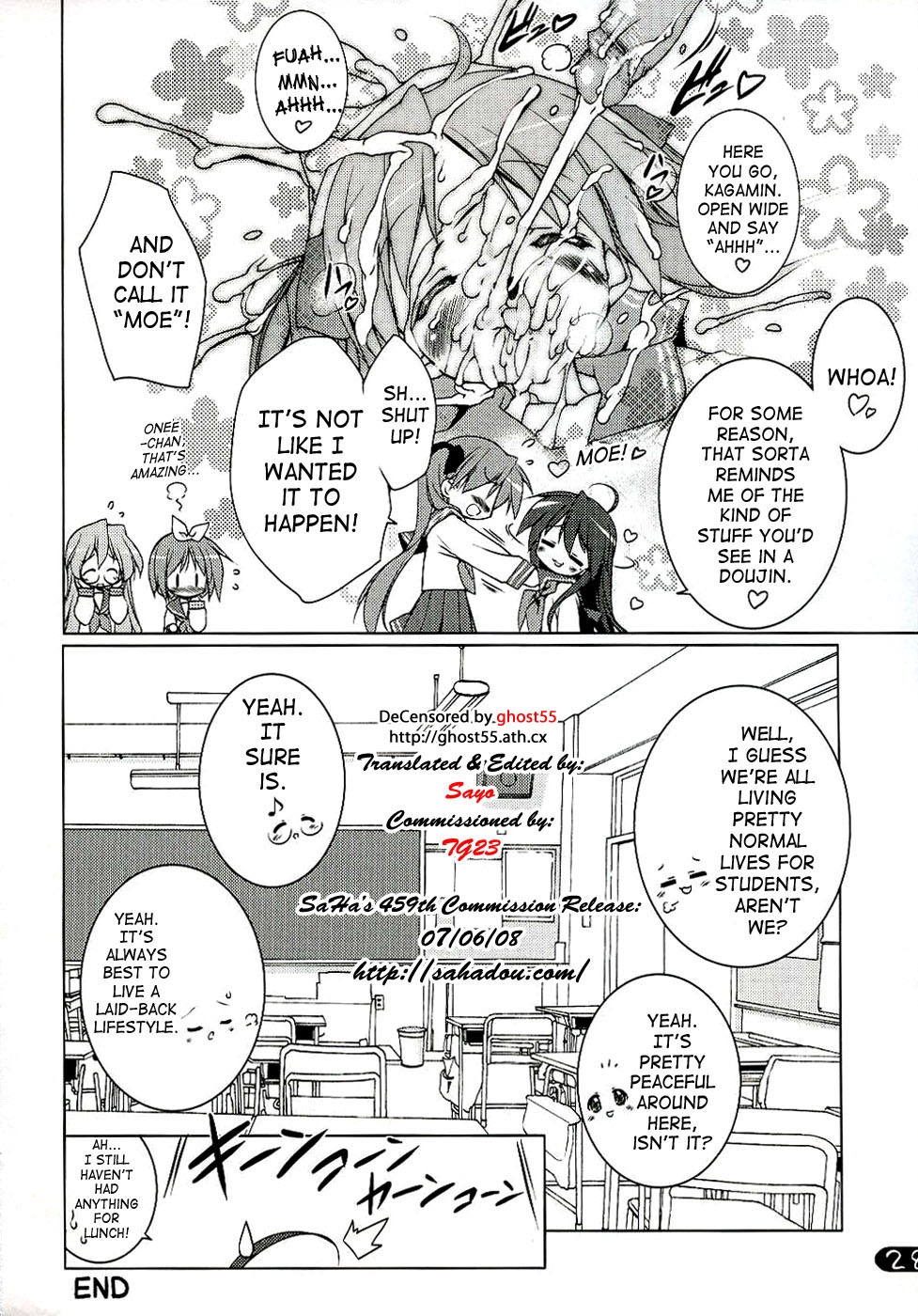 (C72) [Uropyon (Urotan)] Cream Cornet Shoukougun (Lucky Star) [English] [Decensored] page 27 full