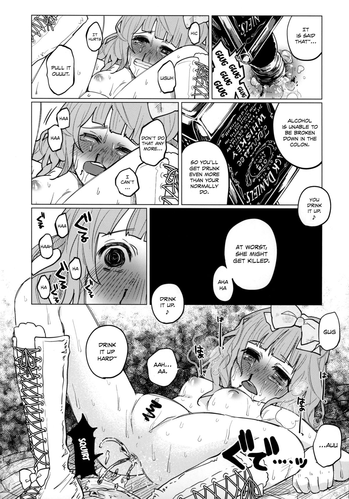 (COMITIA111) [Chemical Janky (Shiruka Bakaudon)] Menhera Hosukyou Bokobokorin! | Beating Up a Mental Host Club Frequenter Chick! [English] page 28 full