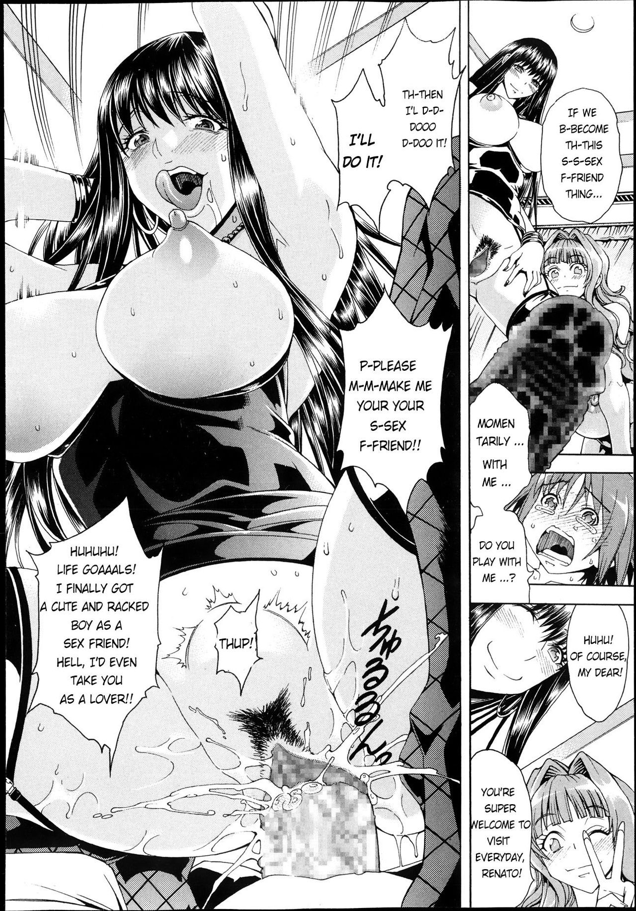 [Aoyama Akira] Shounen to Sannin no Kuso Bitch | My Life with those Sluts as a Meat Dildo Nngh! (COMIC MILF 2013-12) [English] [Maipantsu] page 36 full