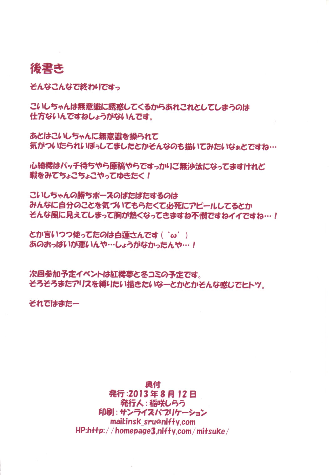 (C84) [Schwester (Inasaki Shirau)] Rollin 40 (Touhou Project) page 17 full