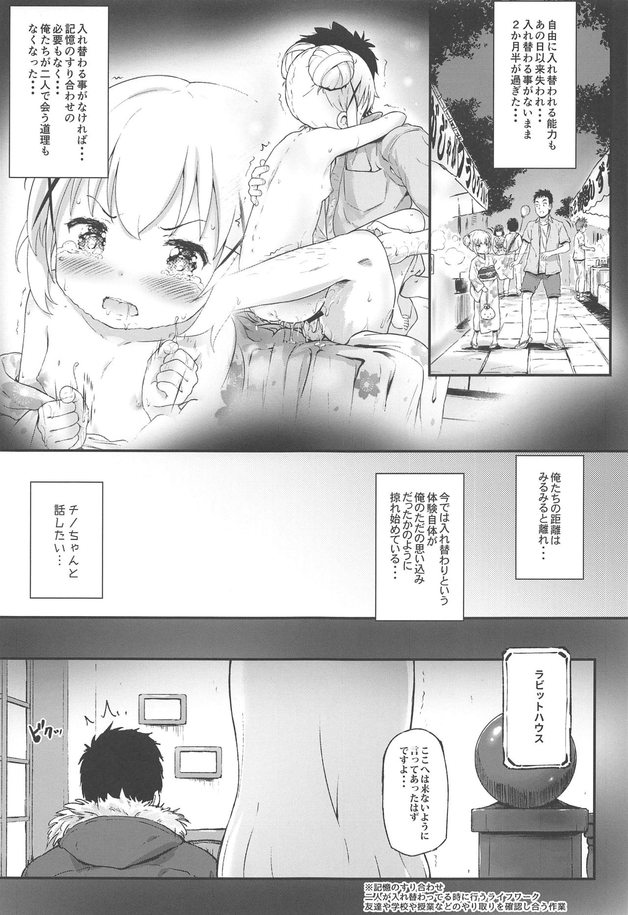 (C97) [Argyle check, Wanton Land Kumiai (Komamemaru)] Toro Musume 23 Chino-chan Hajimemashita!! 4 Okite kudasai... (Gochuumon wa Usagi desu ka?) page 4 full