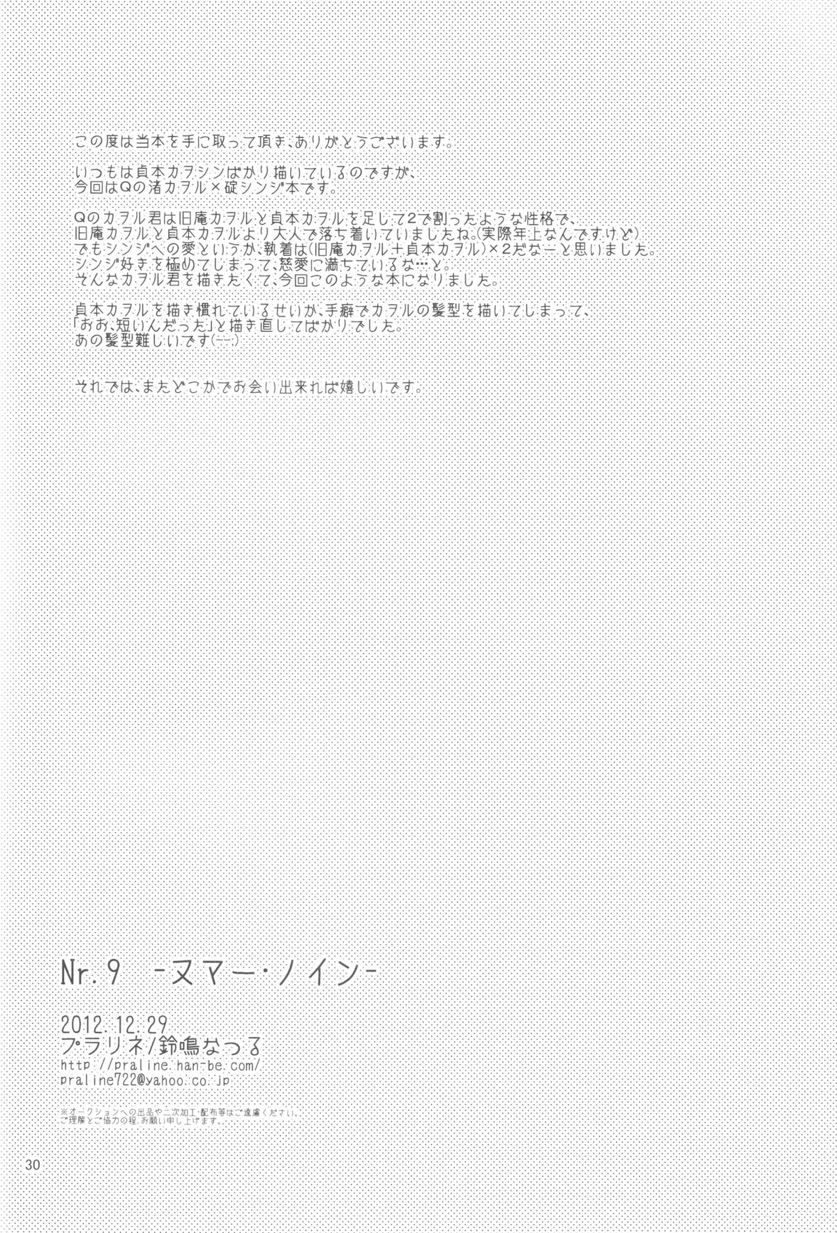 (C83) [Praline (Suzunari Natsuru)] Nr.9 (Neon Genesis Evangelion) page 27 full