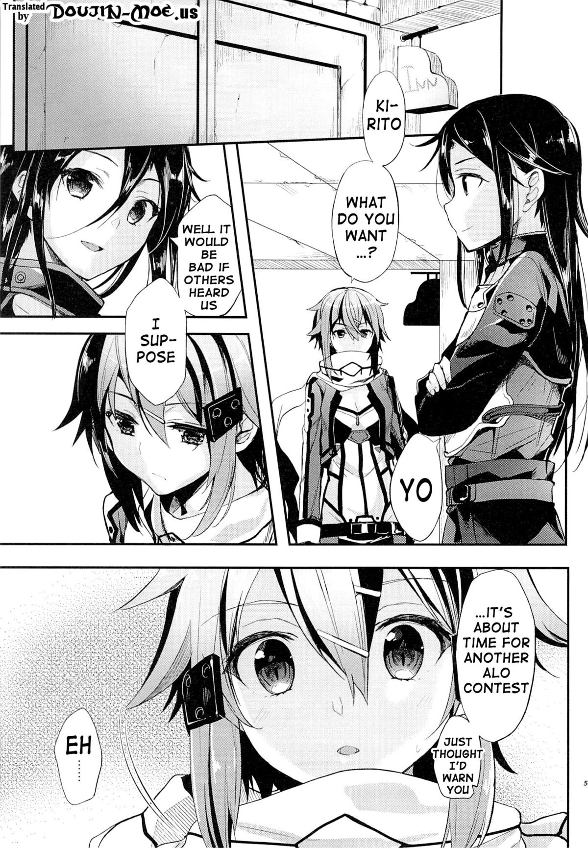 (C86) [Kawaisounako (Ichino, Yuyu)] Yosokusen o Koete | Beyond the Prediction Lines (Sword Art Online) [English] {doujin-moe.us} page 3 full