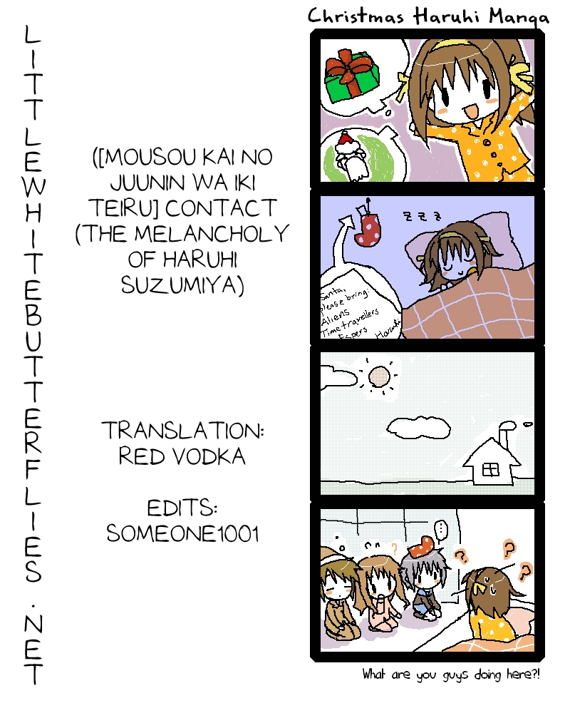 (COMIC1☆2) [Mousou Kai no Juunin wa Ikiteiru. (Kan Danchi)] Fureai | Contact (The Melancholy of Haruhi Suzumiya) [English] =Red Vodka+Someone1001= page 25 full